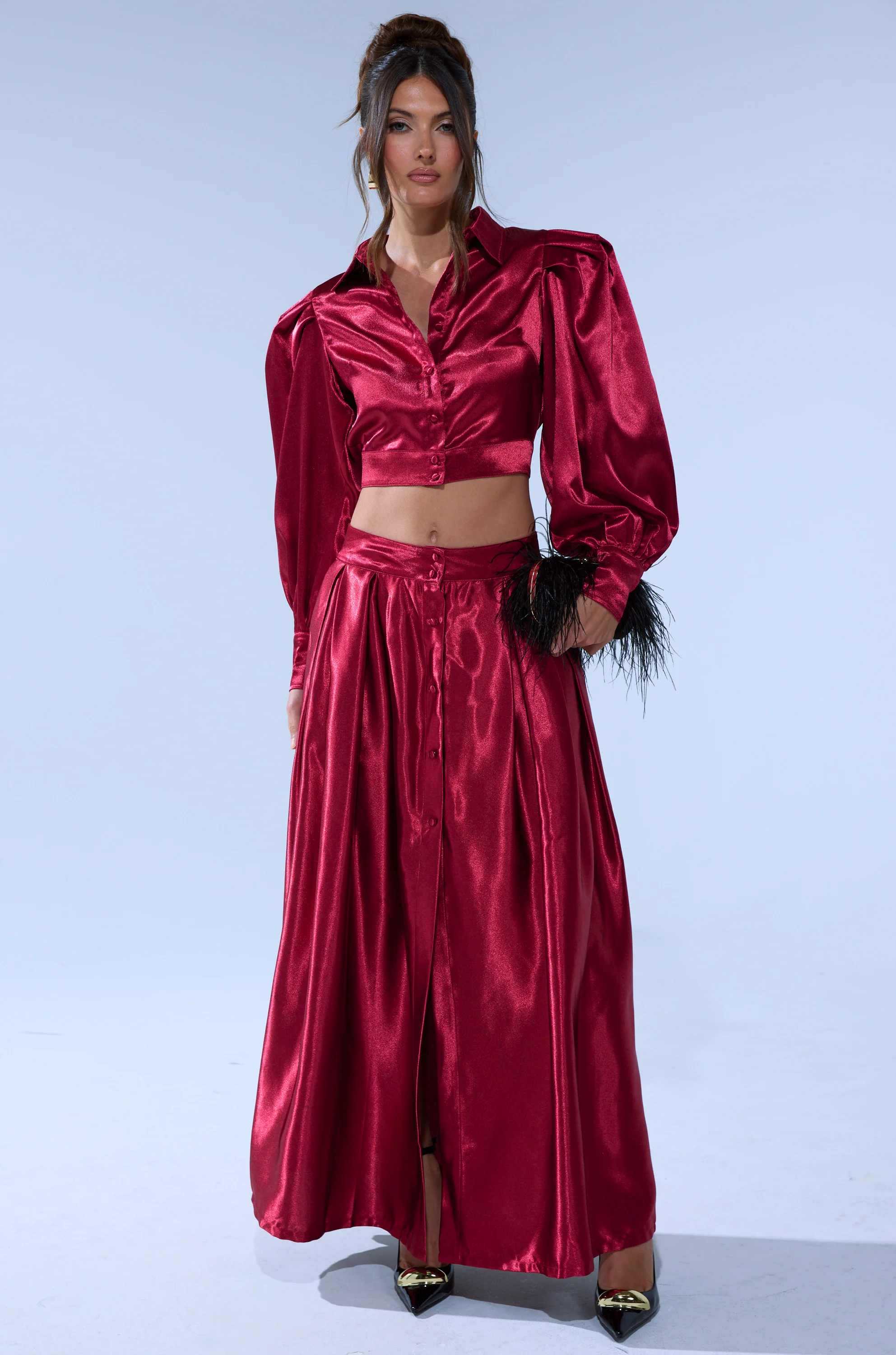 CANDICE SATIN MAXI SKIRT - Image 5