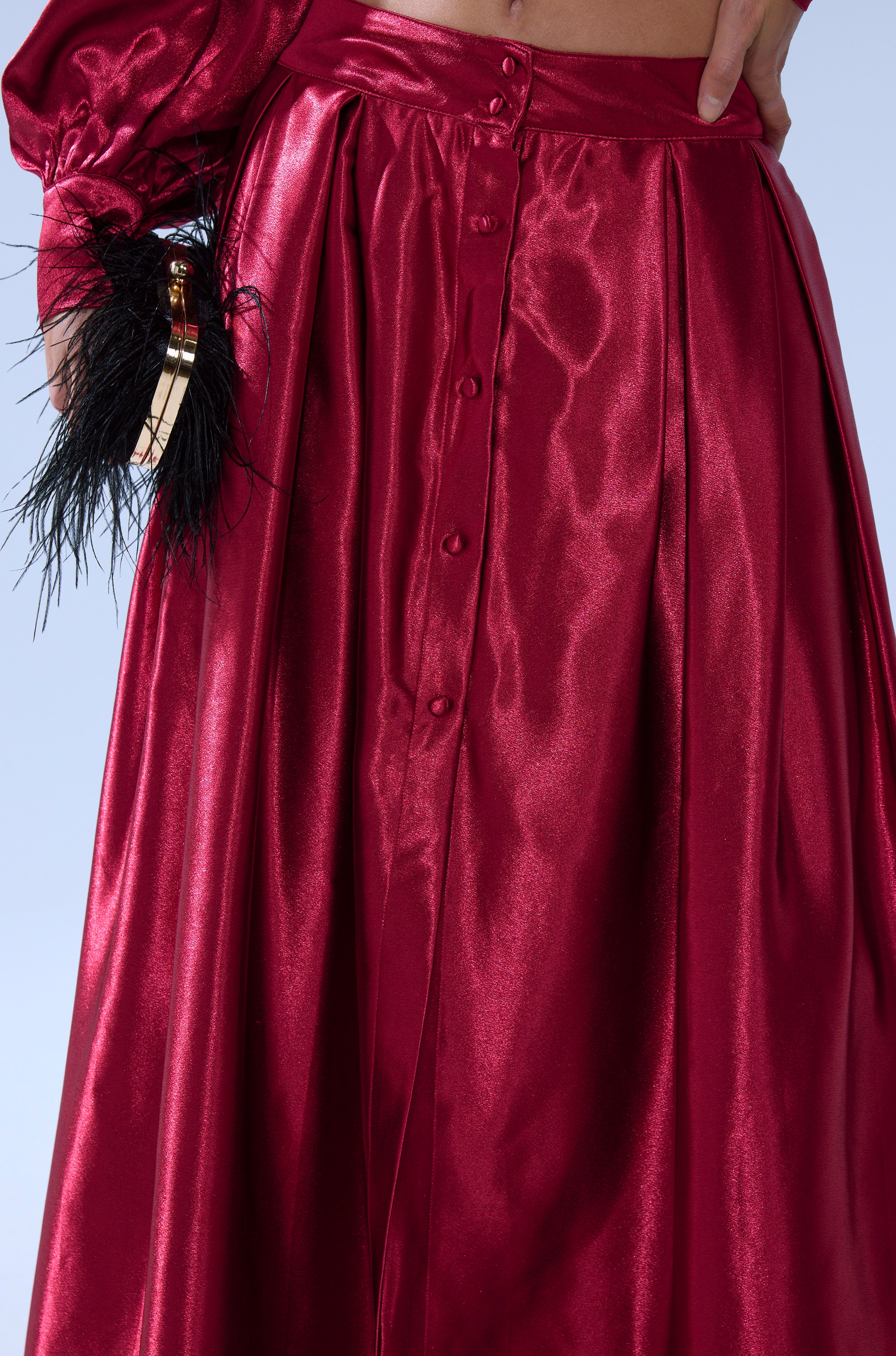 CANDICE SATIN MAXI SKIRT - Image 7