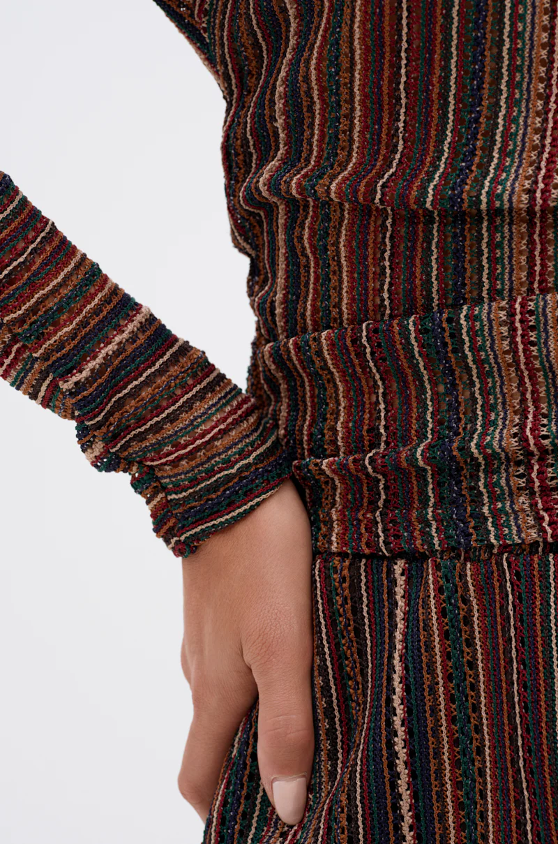 CANDICE STRIPE OFF THE SHOULDER BLOUSE - Image 7