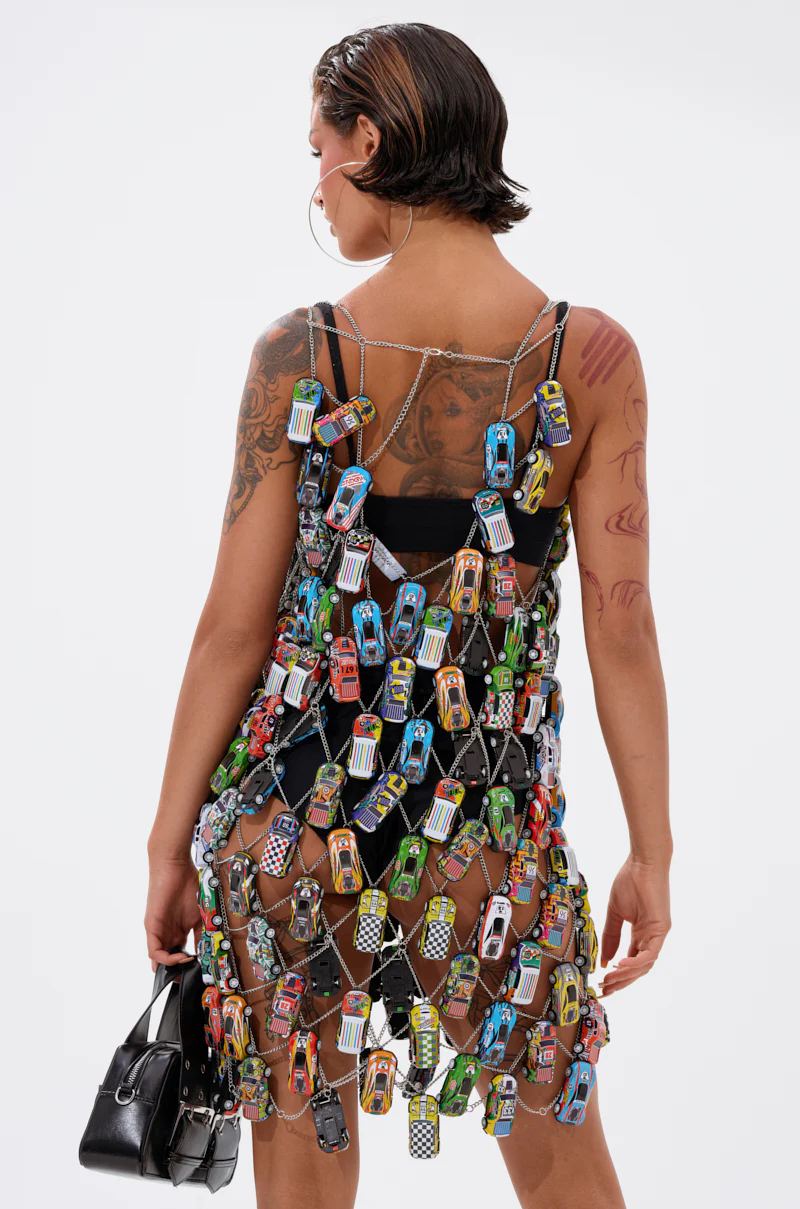CAN'T CATCH ME CAR CHAIN MINI DRESS - Image 5