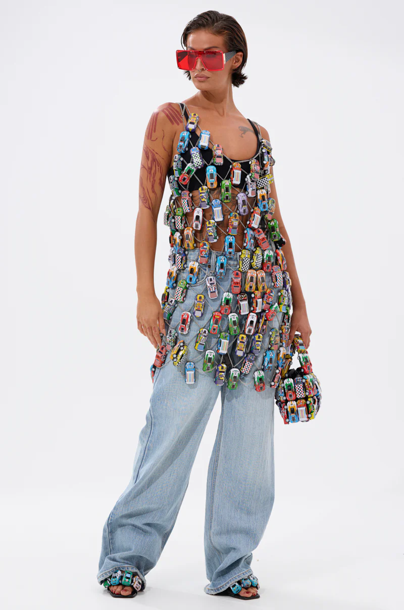 CAN'T CATCH ME CAR CHAIN MINI DRESS - Image 6