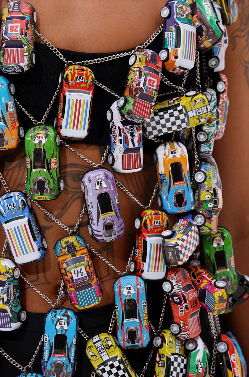 CAN'T CATCH ME CAR CHAIN MINI DRESS - Image 9