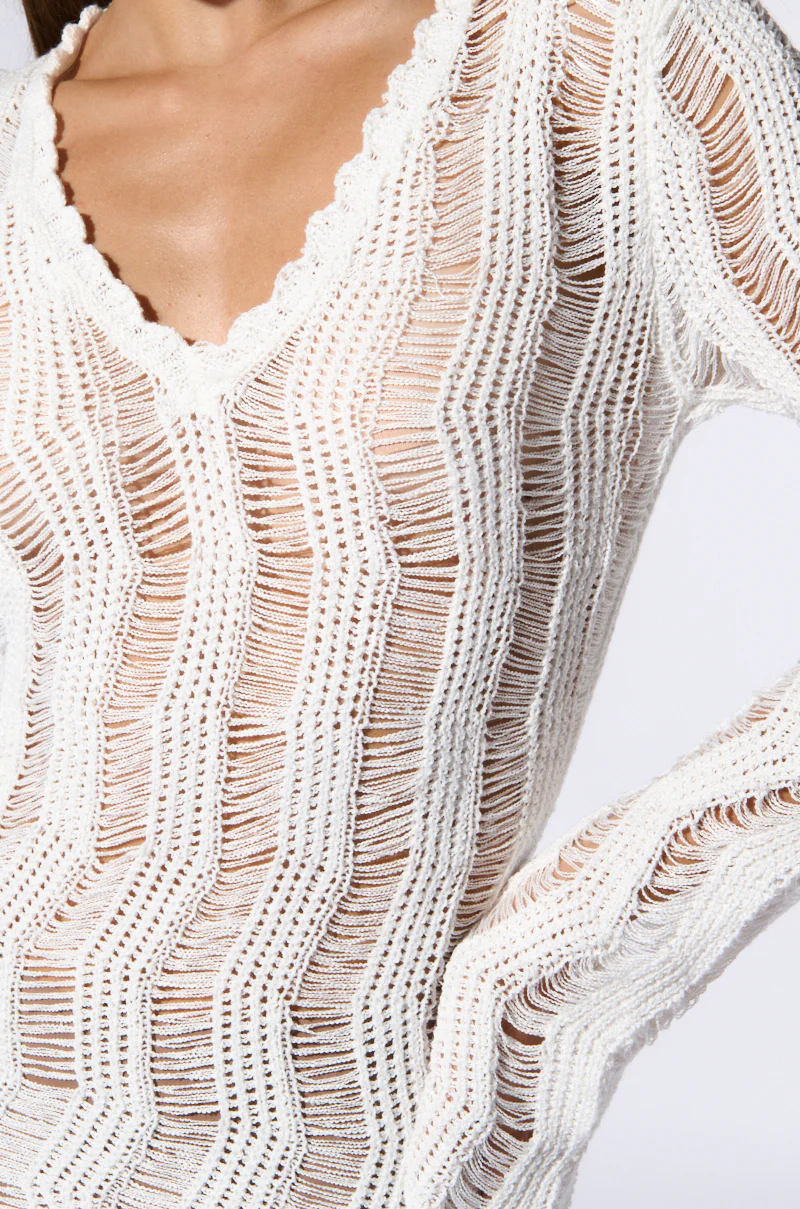 CAN'T COVER ME UP CROCHET MINI DRESS - Image 8