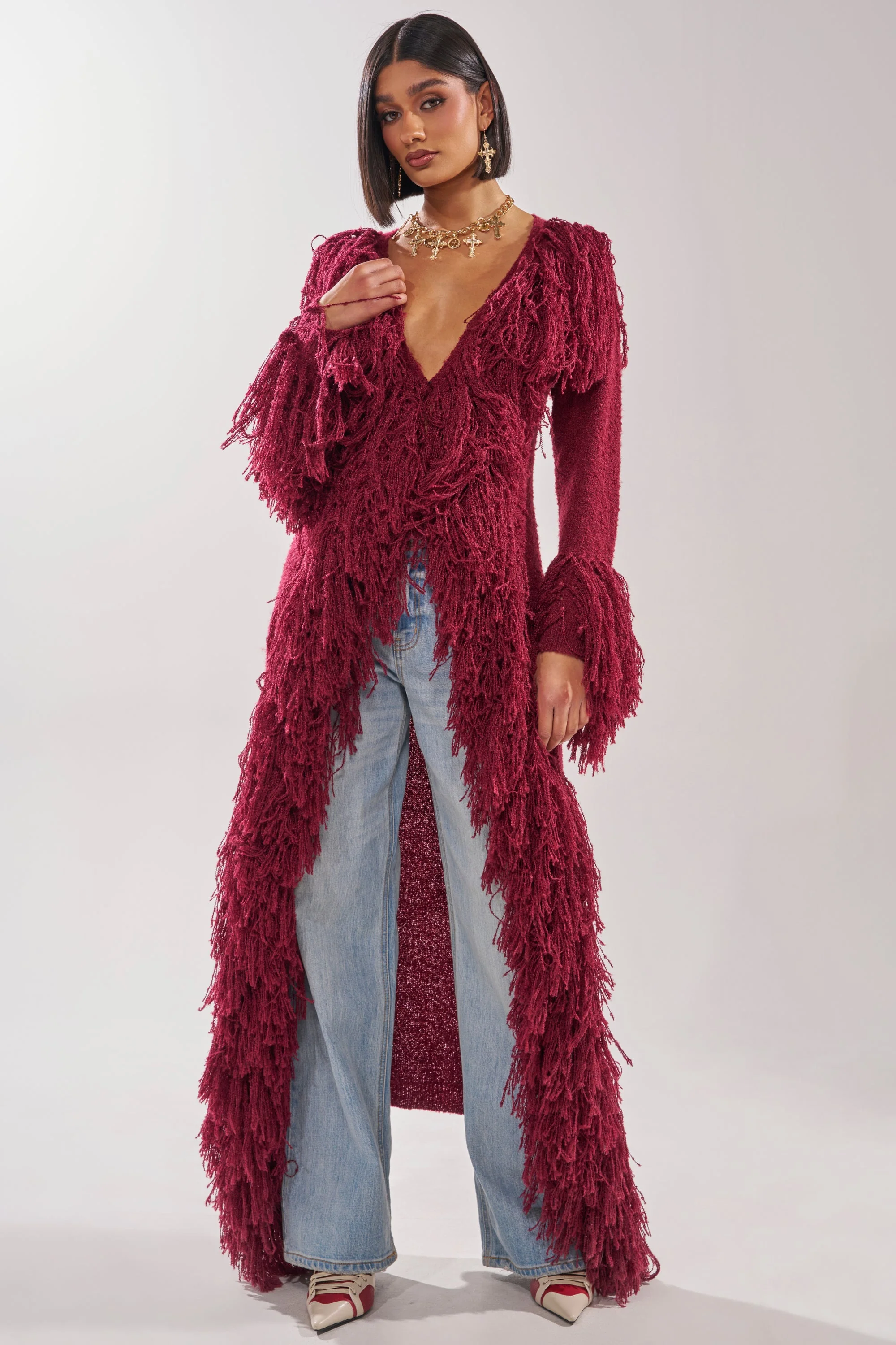 CAN'T GET ENOUGH FRINGE CARDIGAN - Image 4