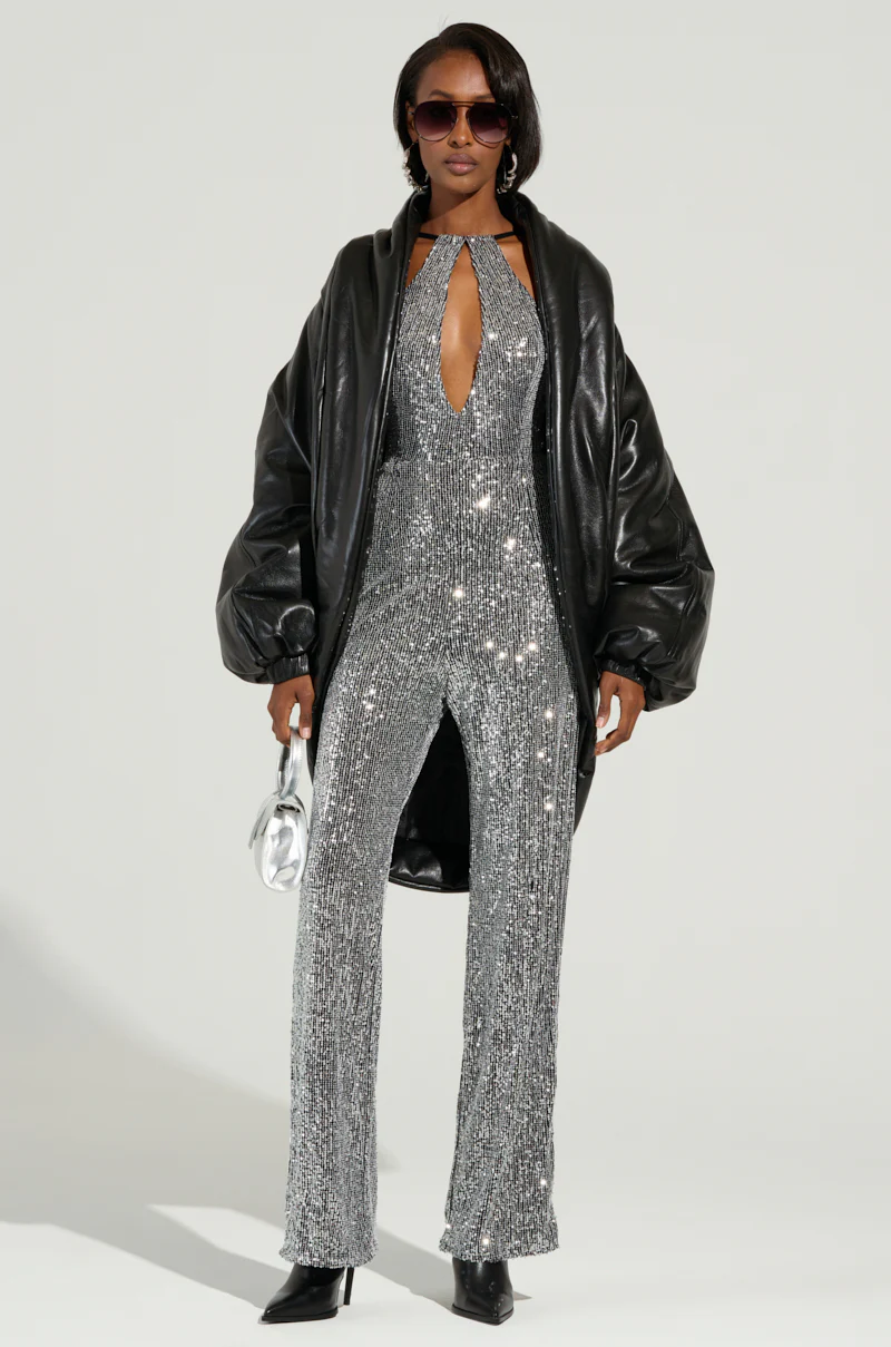 CAN'T MISS ME SEQUIN JUMPSUIT - Image 3