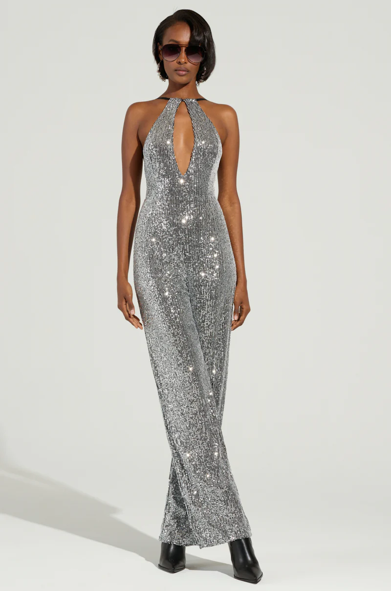 CAN'T MISS ME SEQUIN JUMPSUIT - Image 4