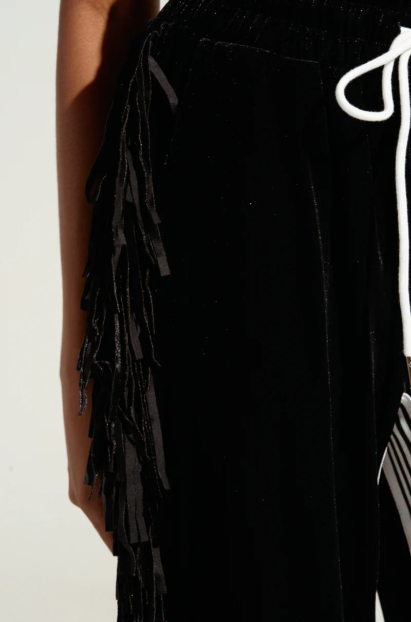 CARLY FRINGE VELVET JOGGER - Image 8