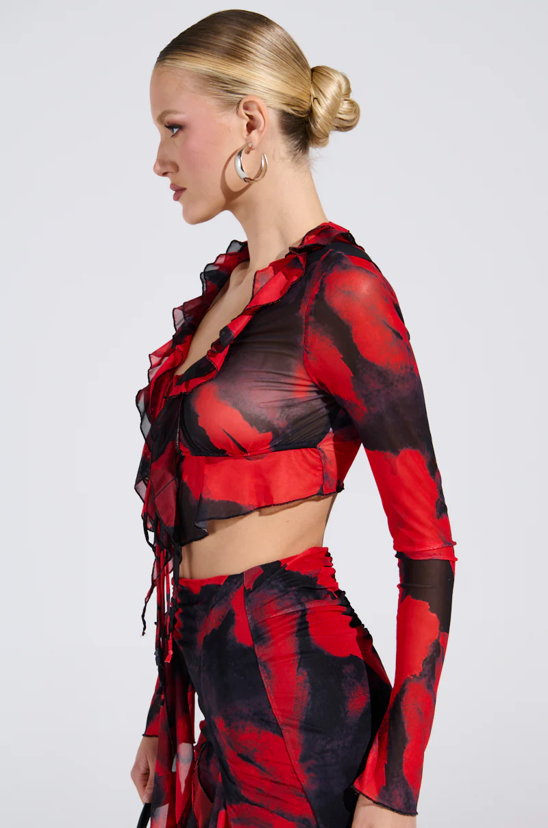 CAROLINA LONG SLEEVE MESH TOP - Image 3