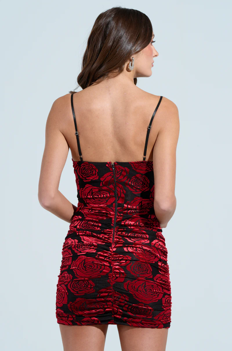 CAROLINE ROSE PRINT VELVET BURNOUT MINI DRESS - Image 3