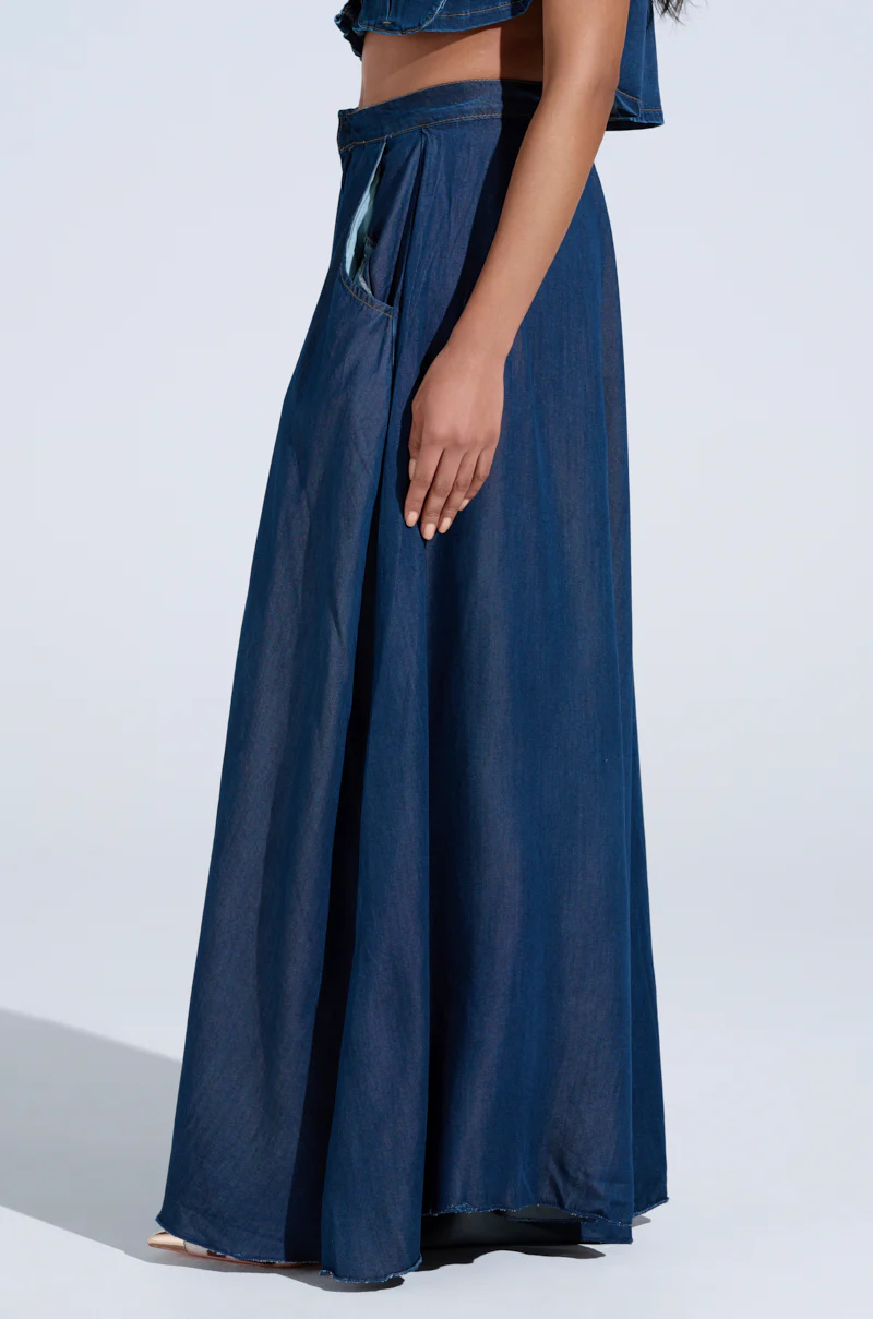 CARRIE ULTRA WIDE LEG DENIM TROUSER - Image 3