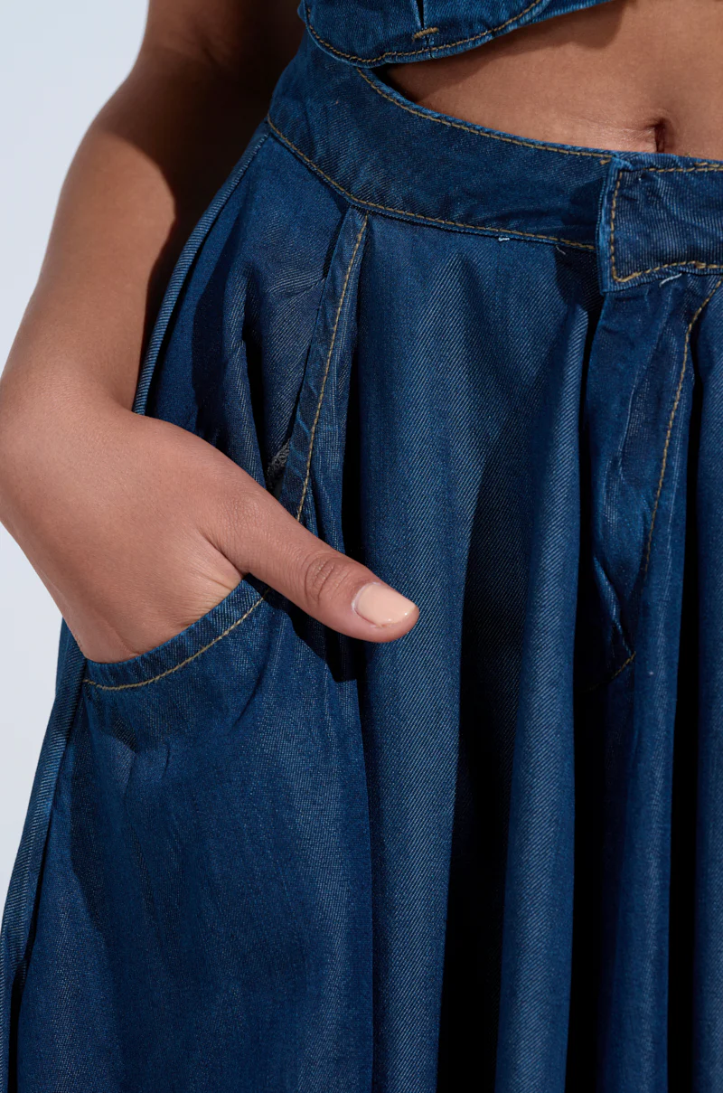 CARRIE ULTRA WIDE LEG DENIM TROUSER - Image 7