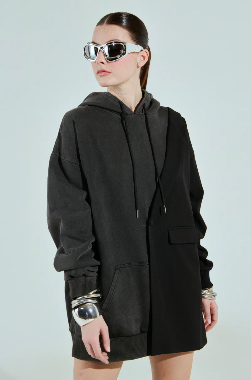 CASUAL BUSINESS SWEATSHIRT BLAZER MINI DRESS - Image 2