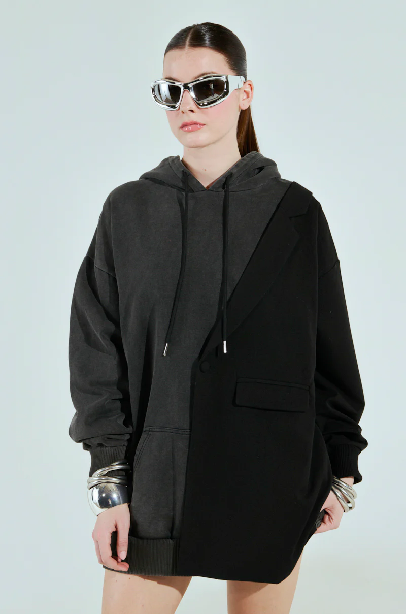 CASUAL BUSINESS SWEATSHIRT BLAZER MINI DRESS - Image 3