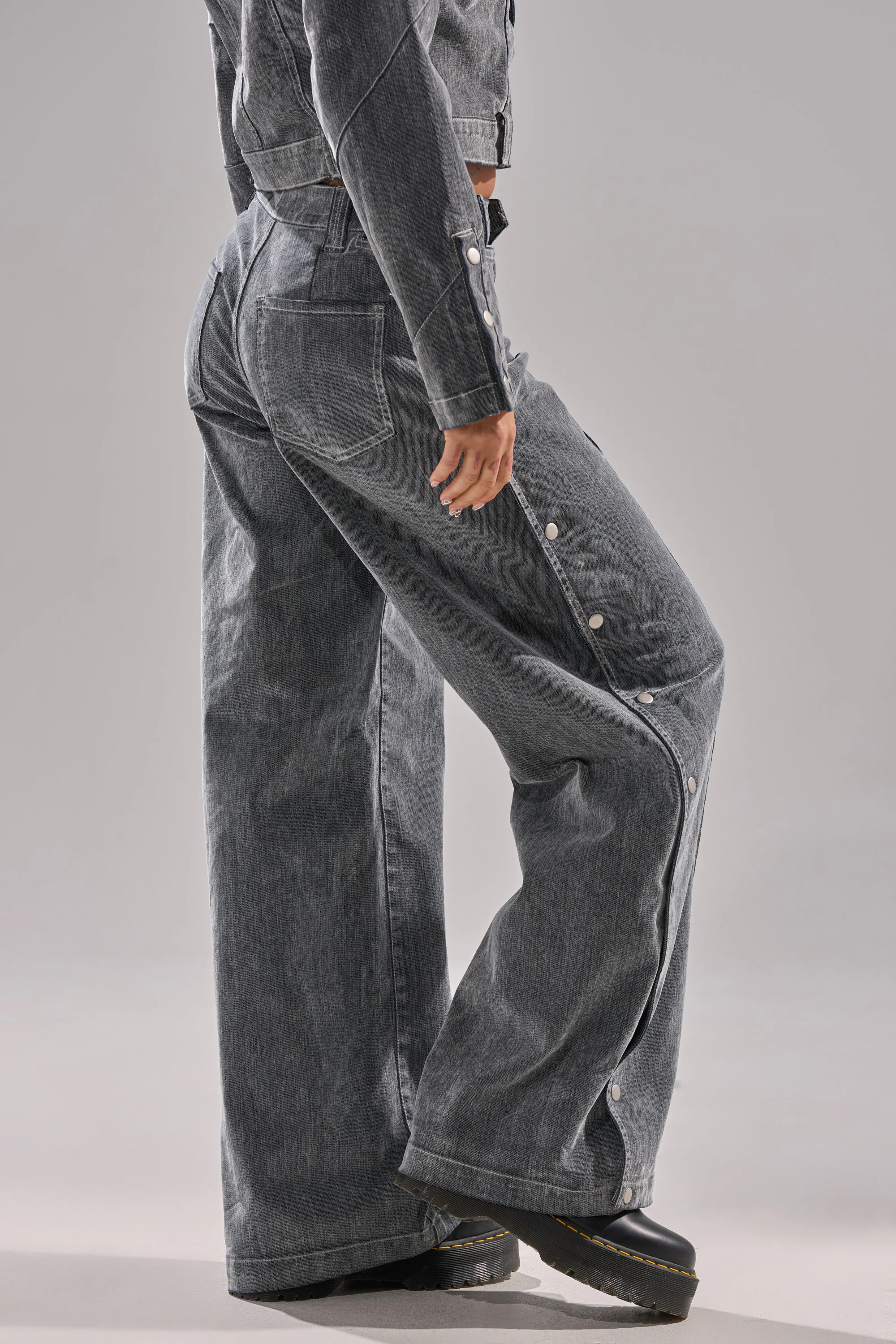 CATCHING EYES VELVET DENIM WIDE-LEG PANT - Image 6
