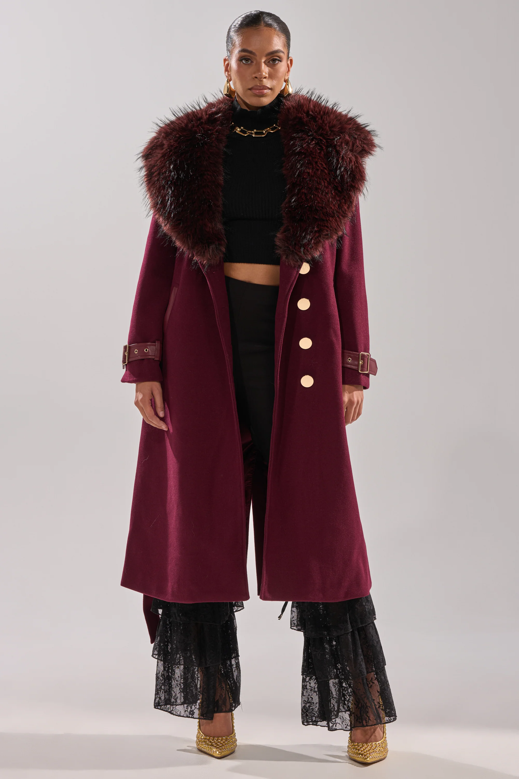 CATALINA FUR COLLAR TRENCH - Image 11