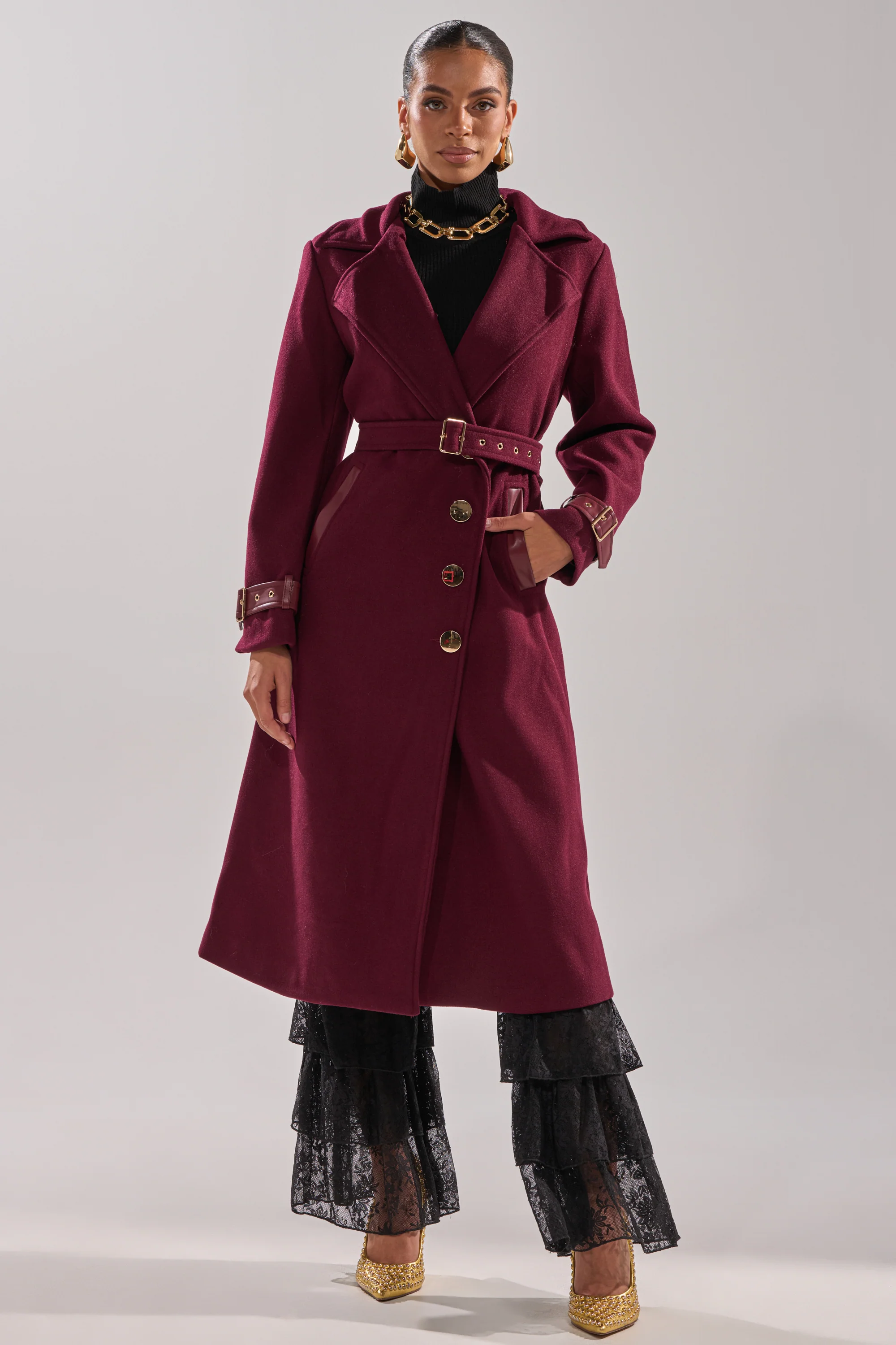 CATALINA FUR COLLAR TRENCH - Image 12