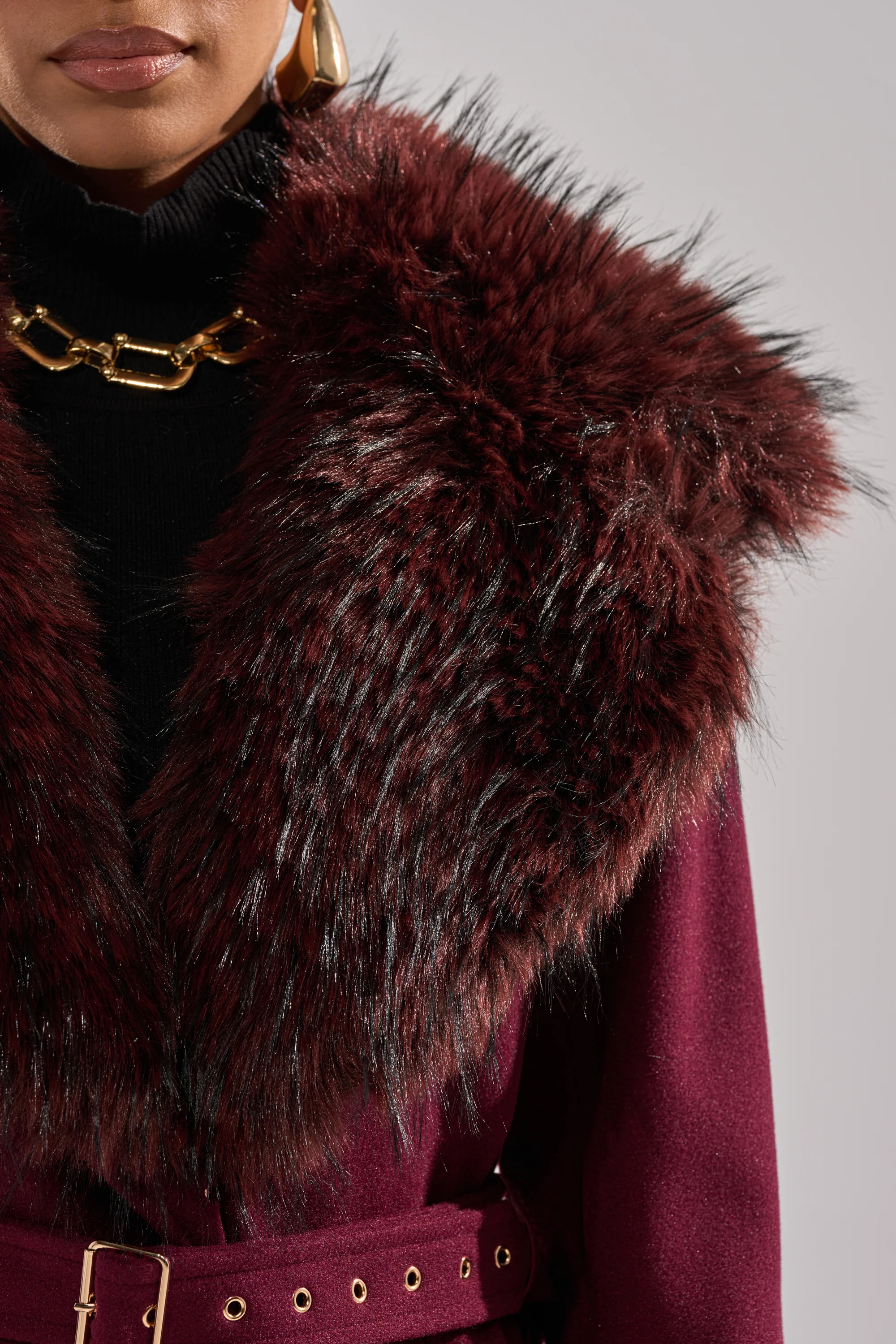 CATALINA FUR COLLAR TRENCH - Image 13