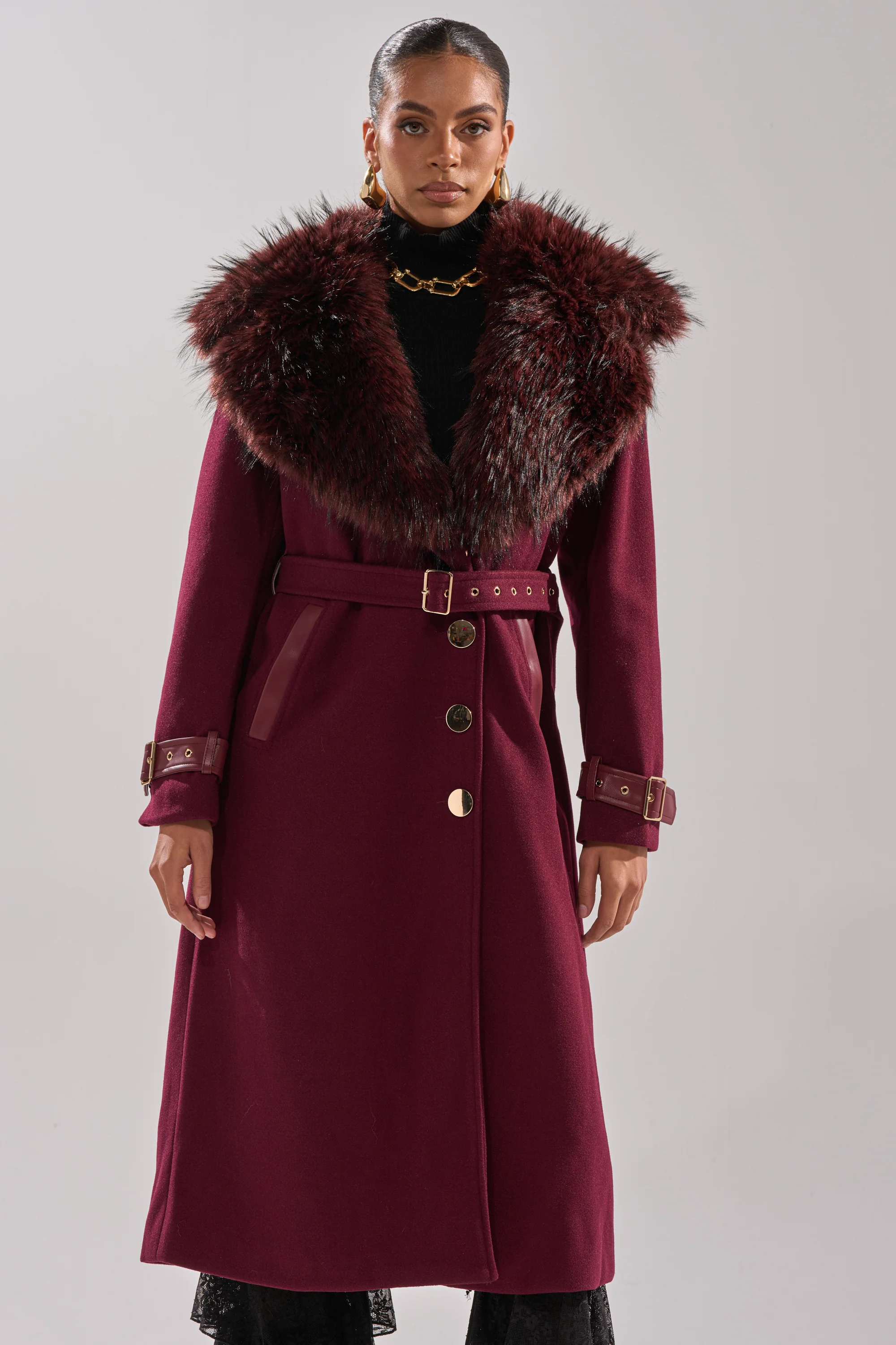 CATALINA FUR COLLAR TRENCH - Image 4
