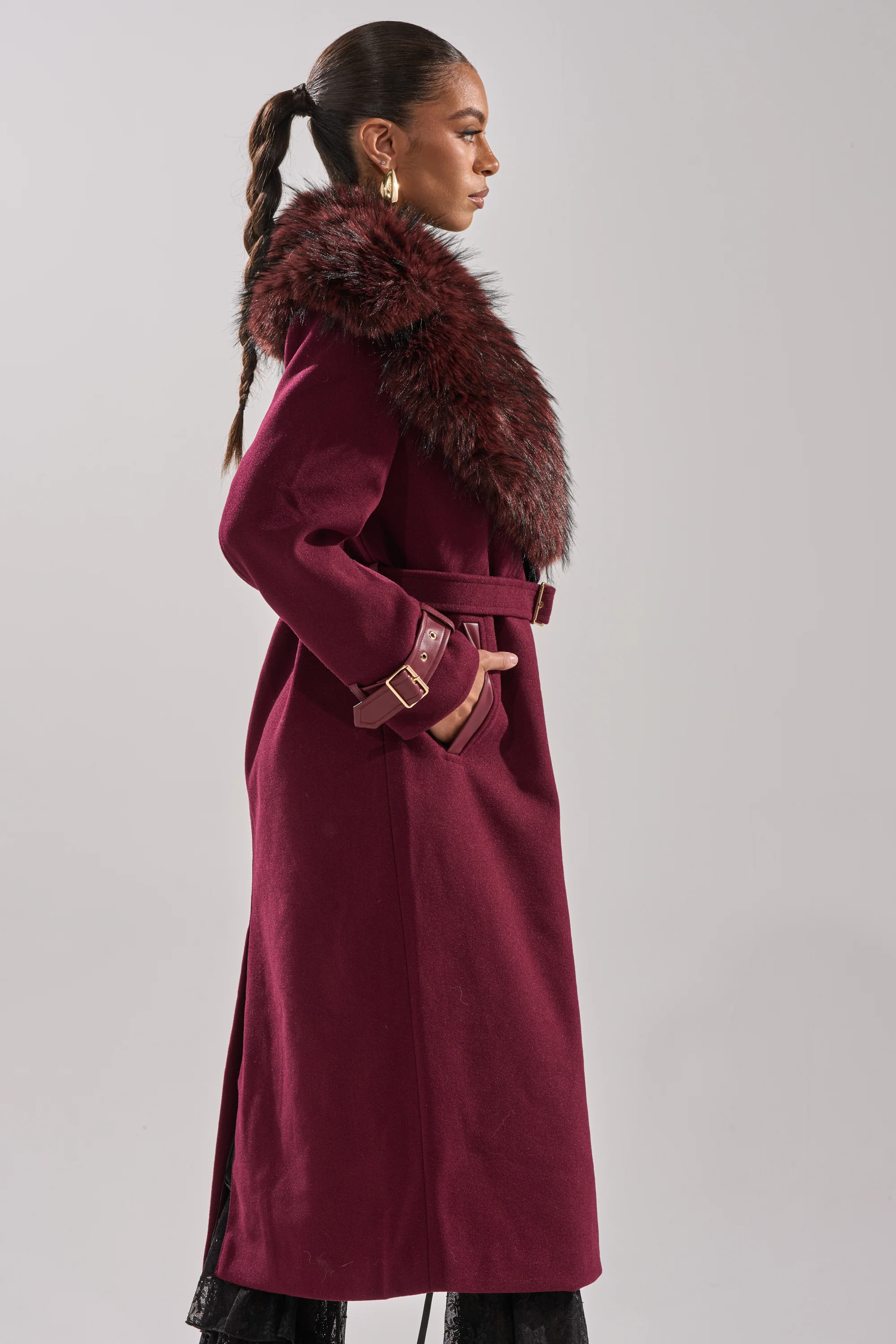 CATALINA FUR COLLAR TRENCH - Image 7