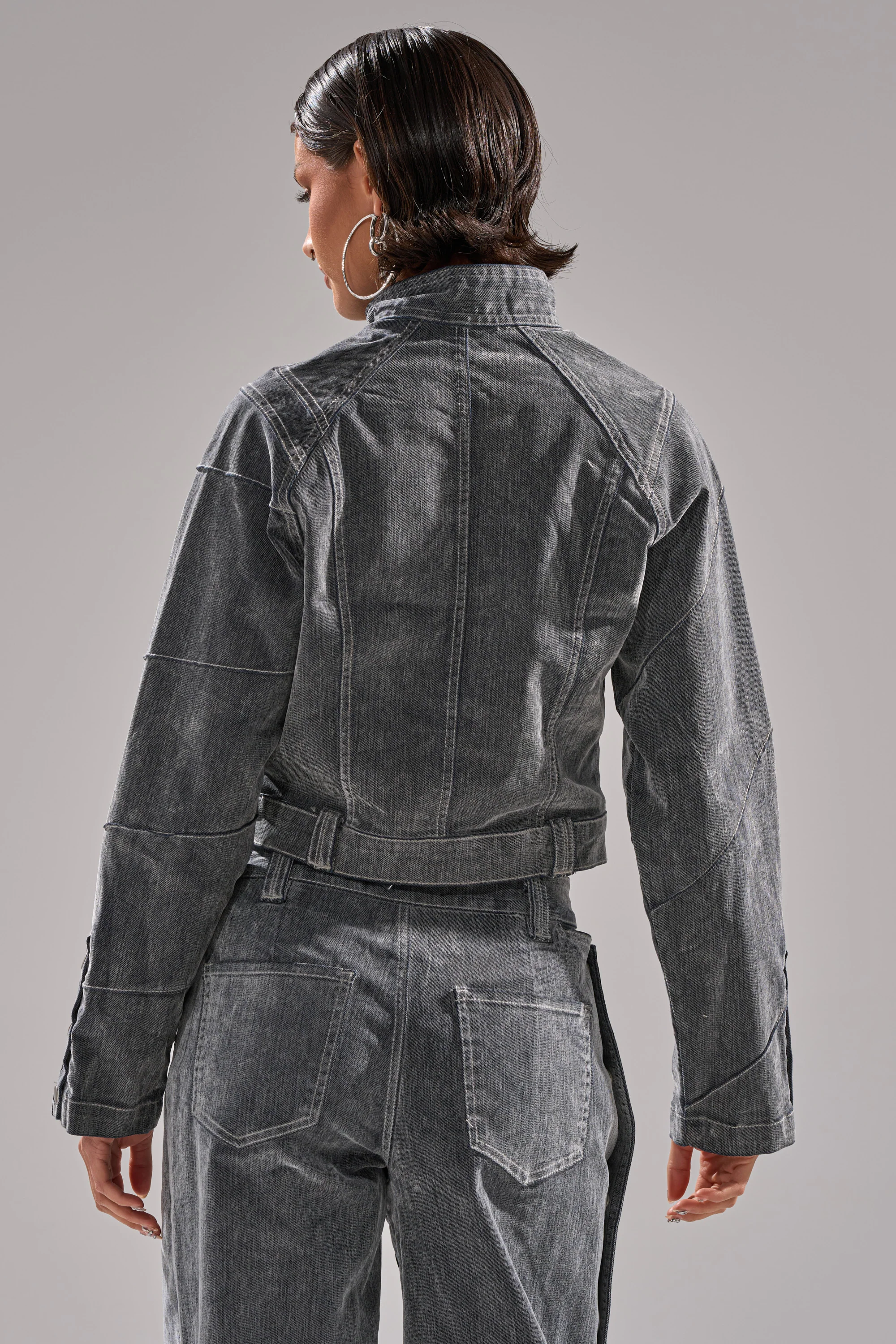 CATCHING EYES VELVET DENIM BLOUSE - Image 4