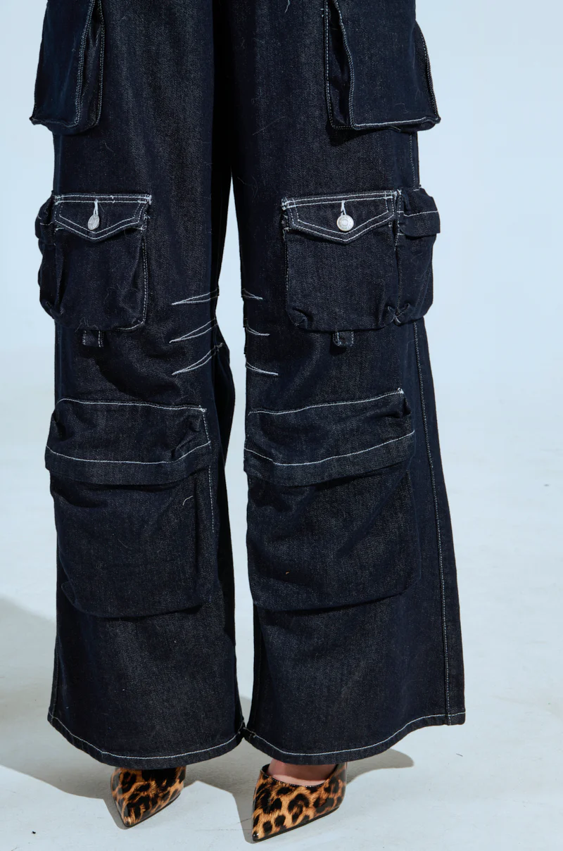 CAUGHT YOUR EYE DENIM JUMPSUIT - Image 7