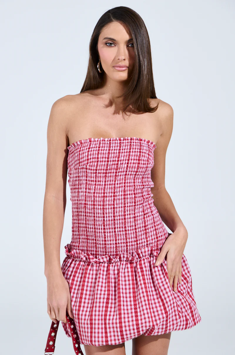 CENTRAL PARK GINGHAM MINI DRESS - Image 2