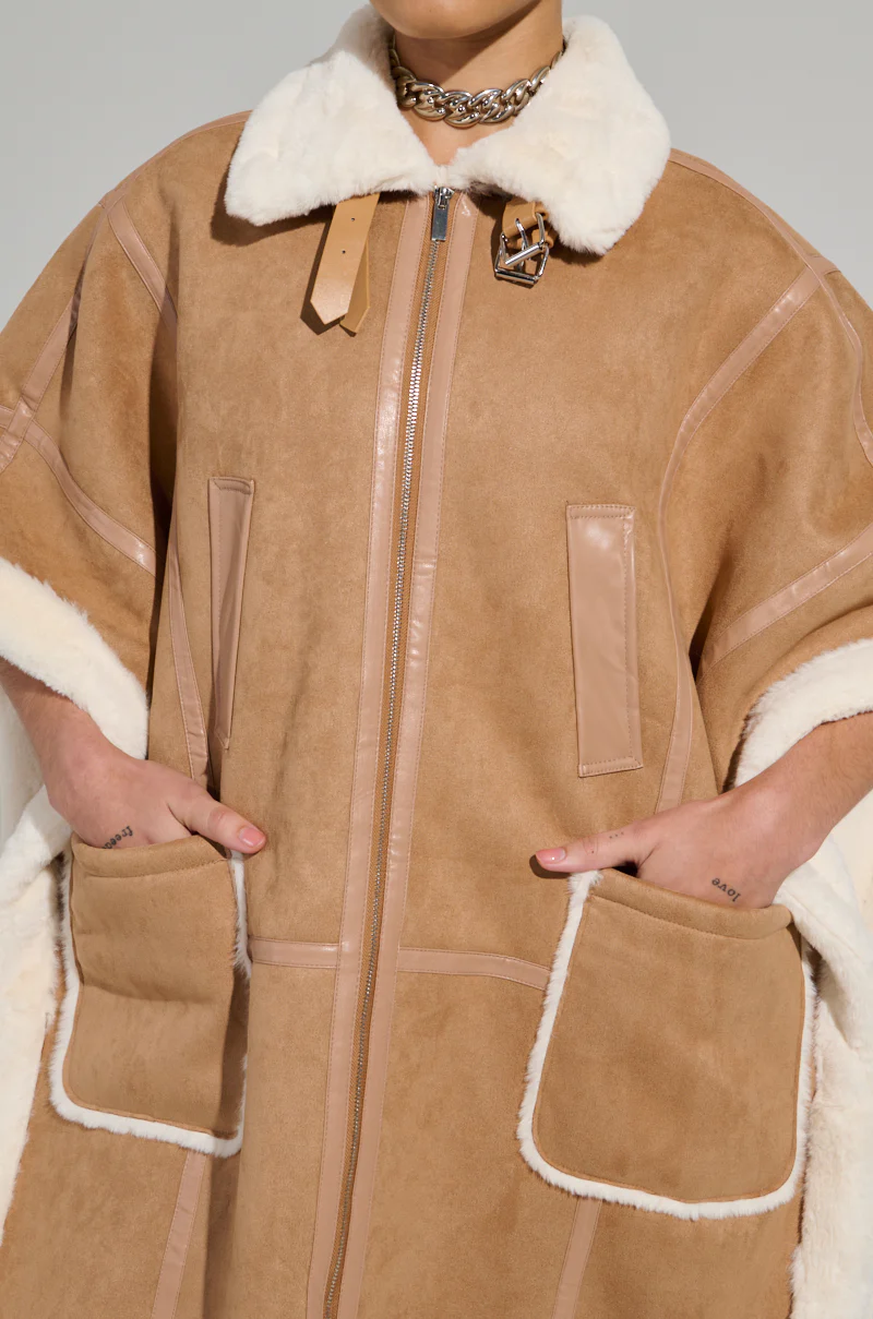 CHAMONIX FAUX SUEDE LUXE PONCHO - Image 10