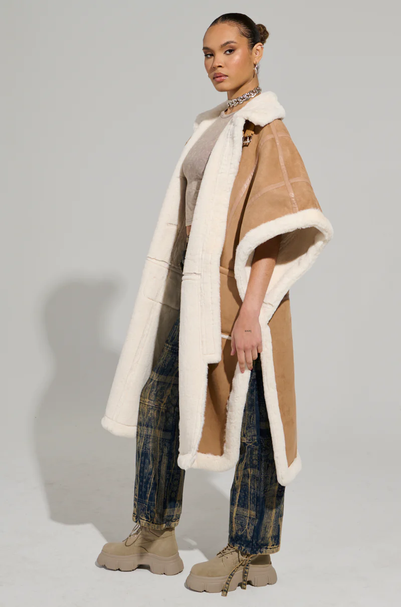 CHAMONIX FAUX SUEDE LUXE PONCHO - Image 6