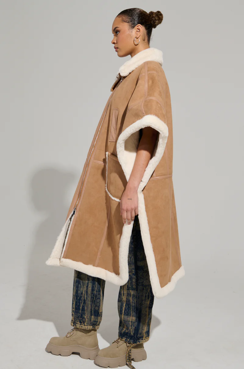 CHAMONIX FAUX SUEDE LUXE PONCHO - Image 7