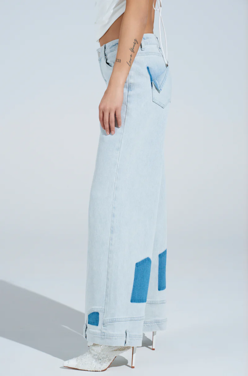 CHANGE OF PERSPECTIVE WIDE LEG DENIM PANTS - Image 3