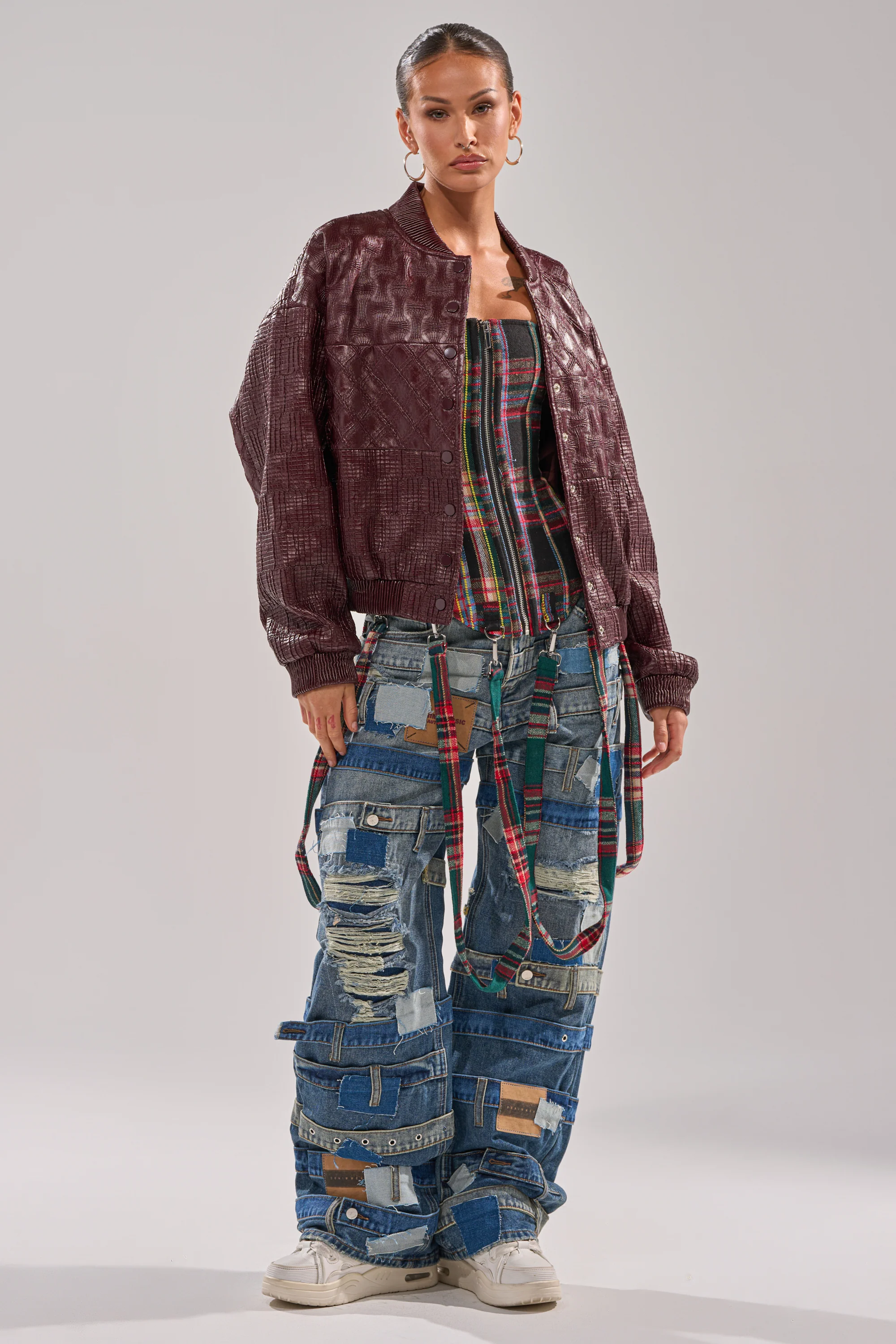 CHARLI PATCHWORK BOMBER - Image 10