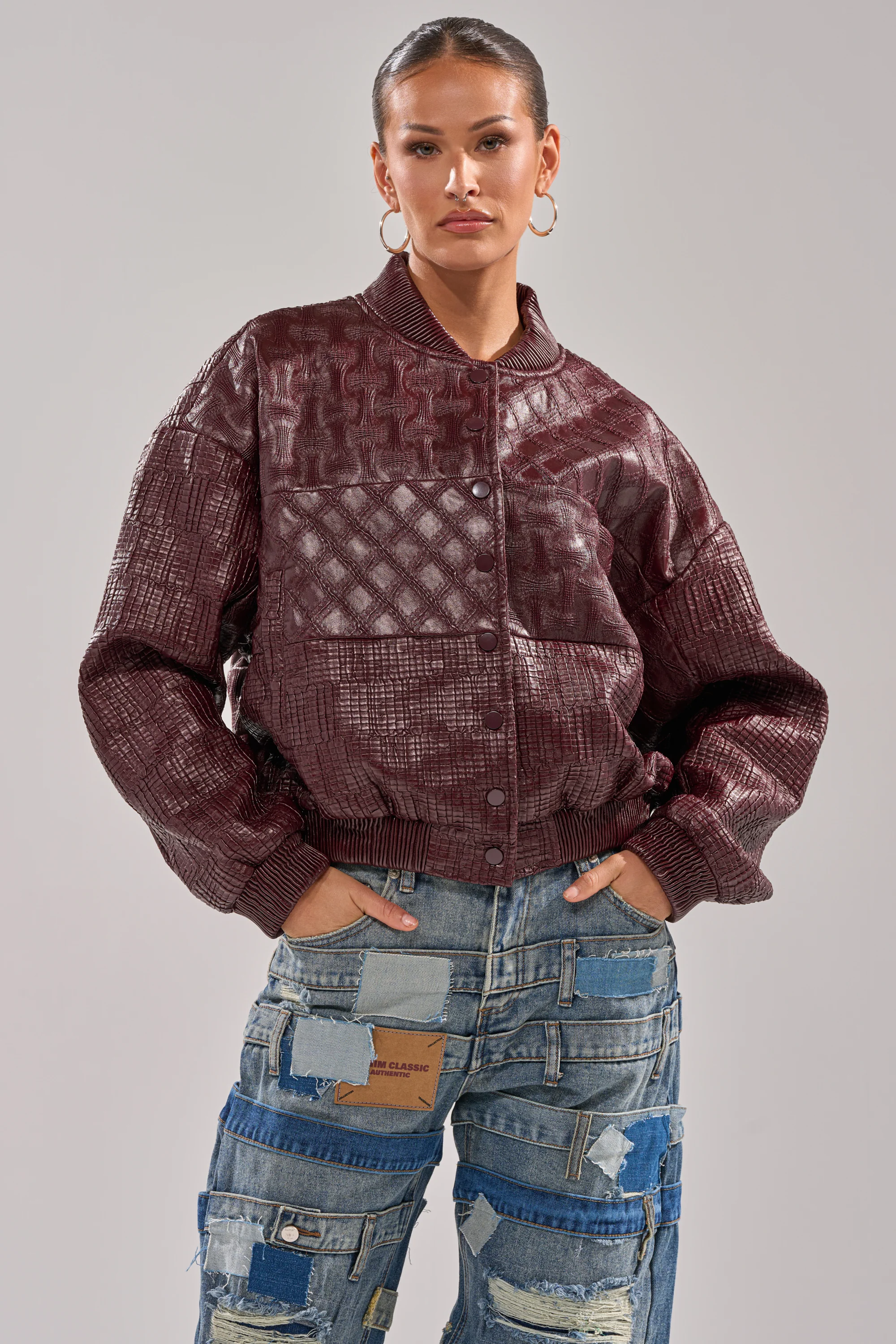 CHARLI PATCHWORK BOMBER - Image 11