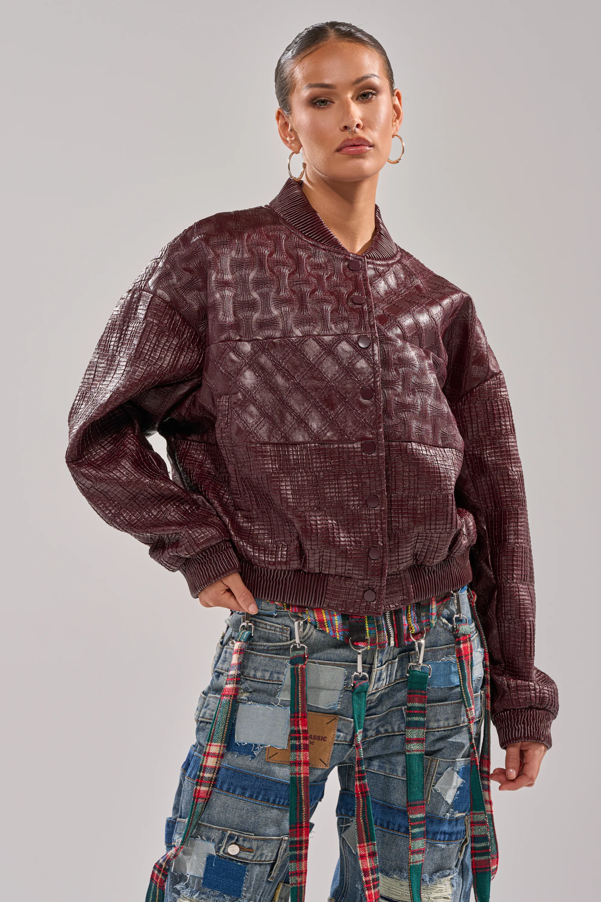 CHARLI PATCHWORK BOMBER - Image 2