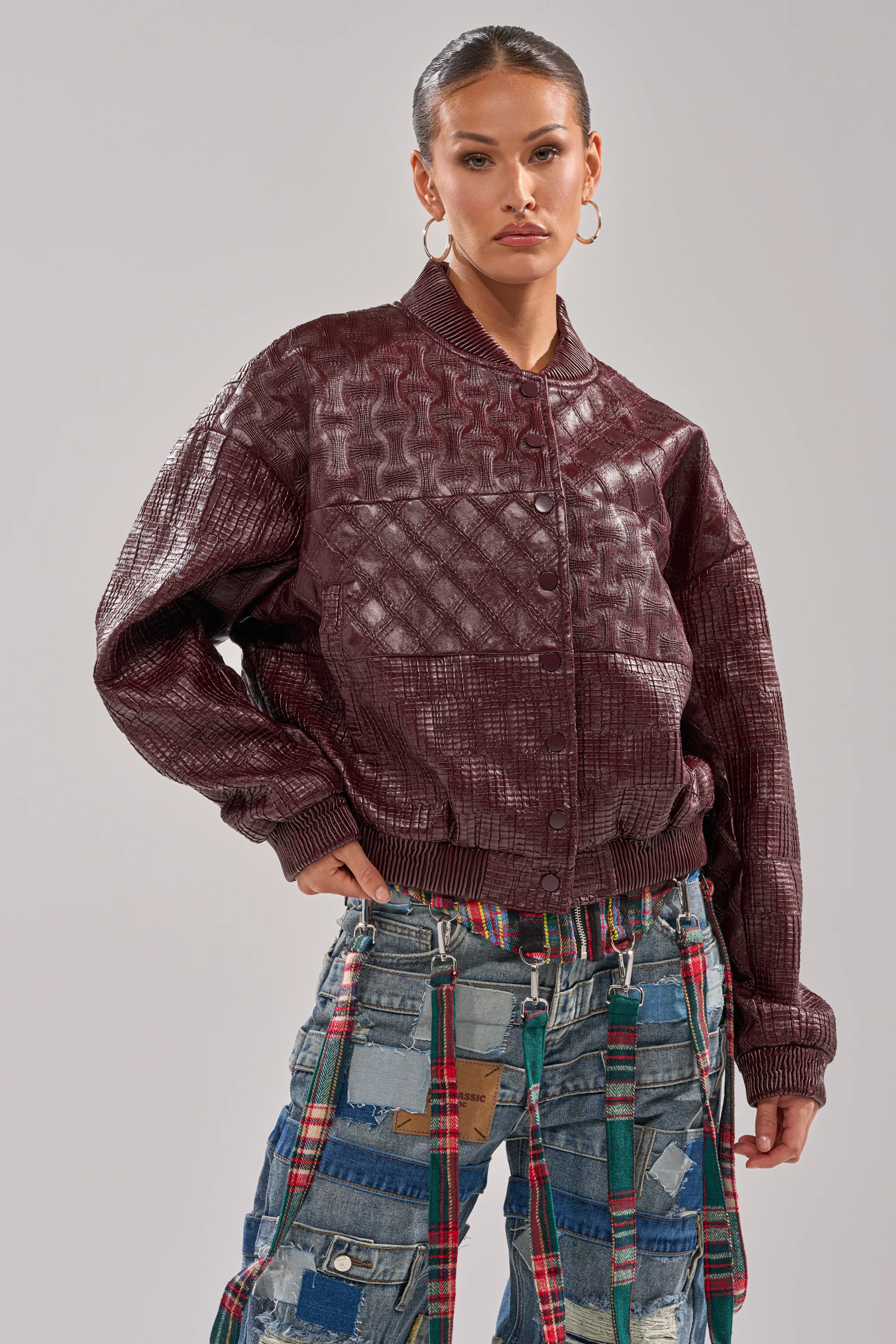 CHARLI PATCHWORK BOMBER - Image 4