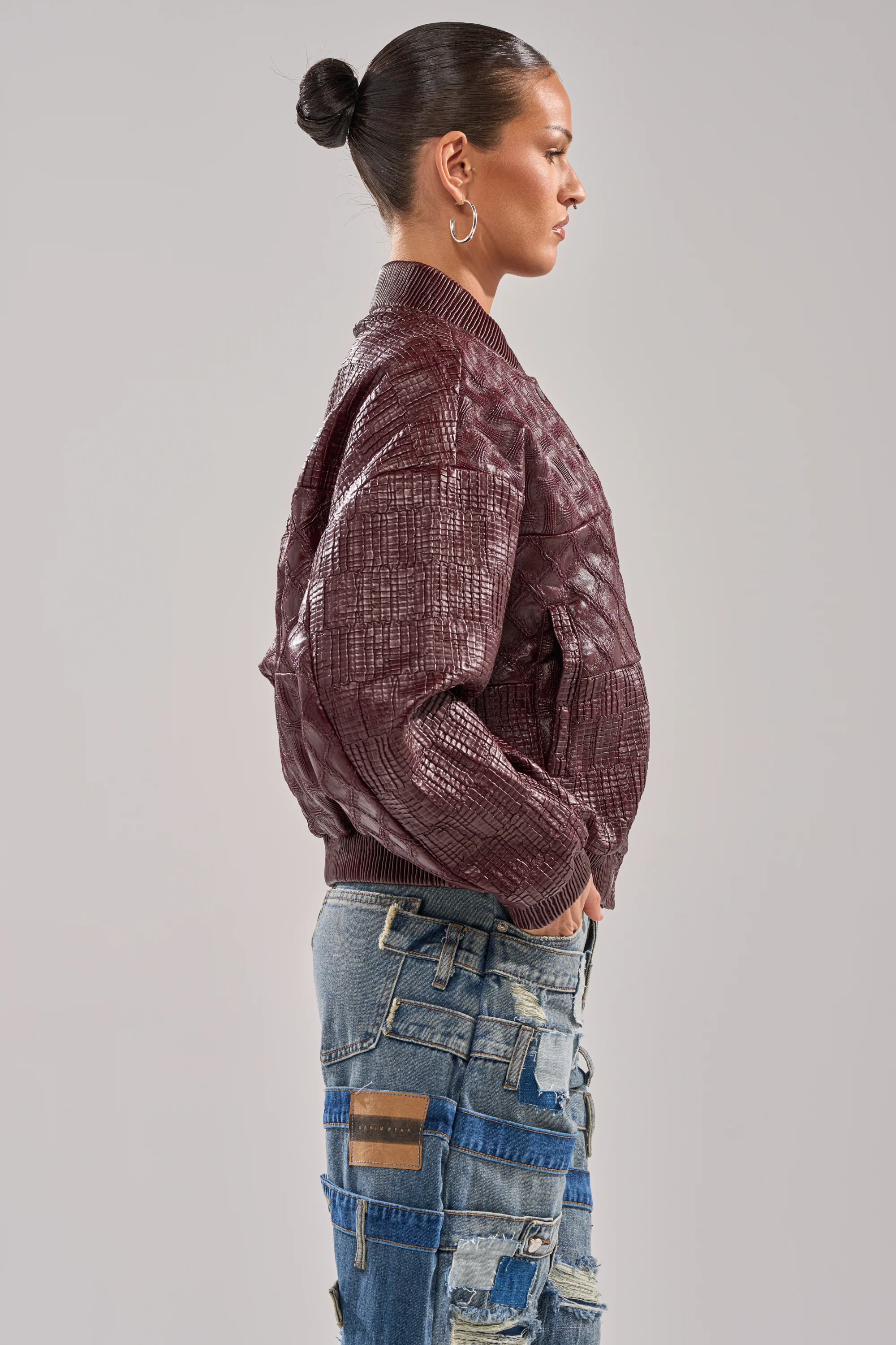 CHARLI PATCHWORK BOMBER - Image 7