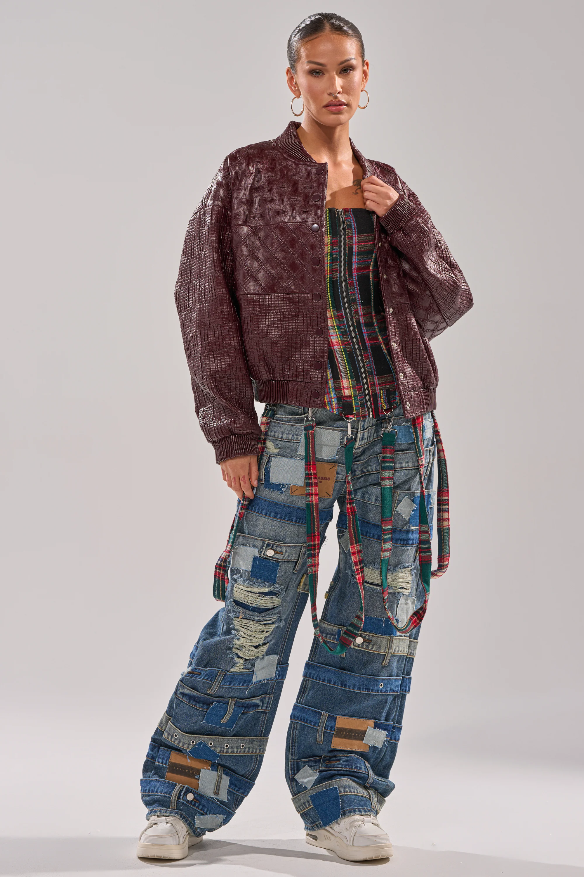 CHARLI PATCHWORK BOMBER - Image 9