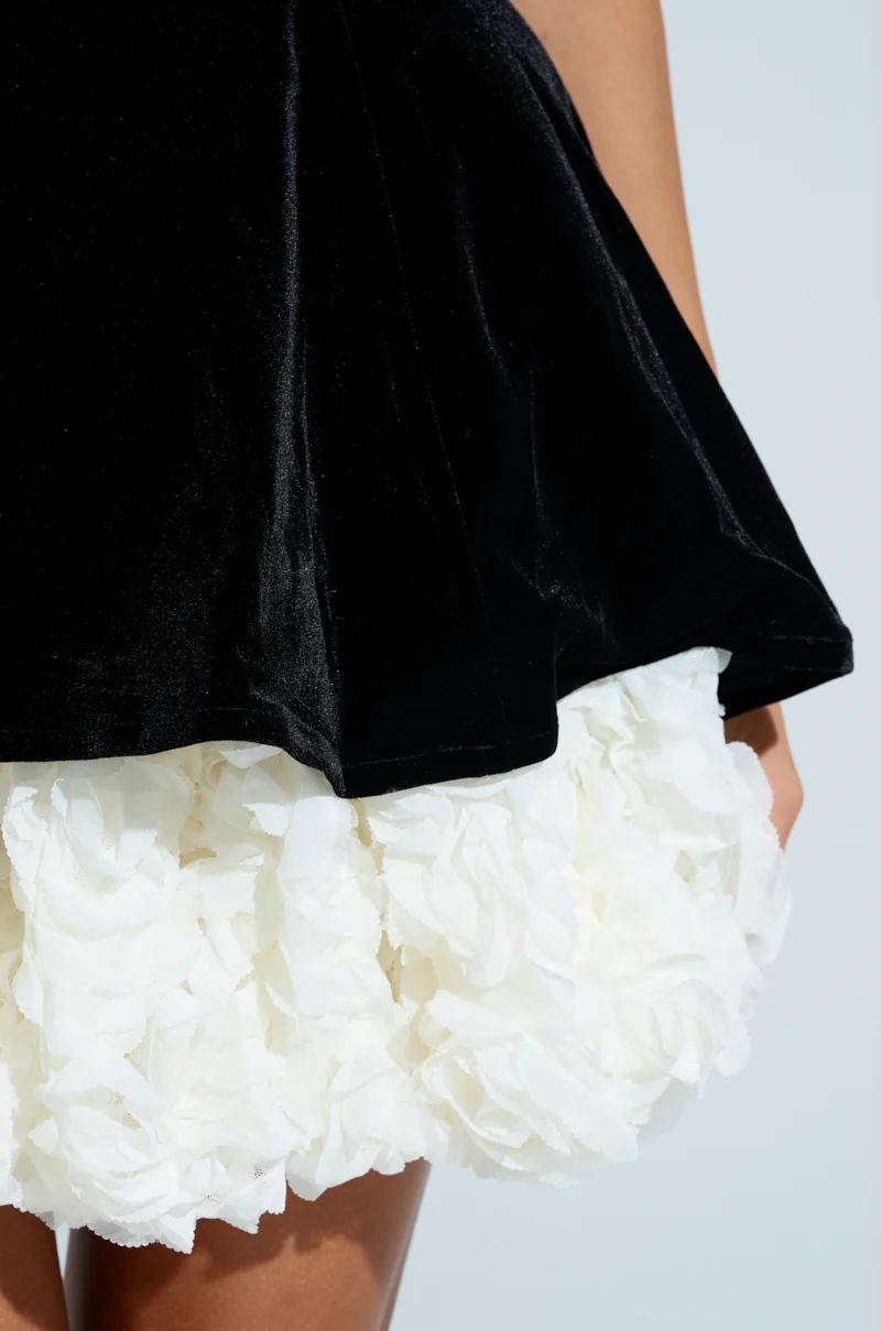 CHARLOTTE LAYERED VELVET MINI DRESS - Image 8