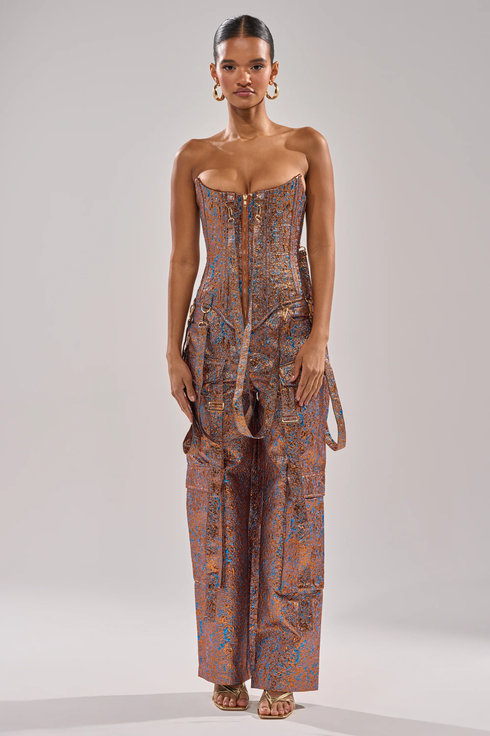 CHECK IT OUT BROCADE BRONZE CORSET - Image 12