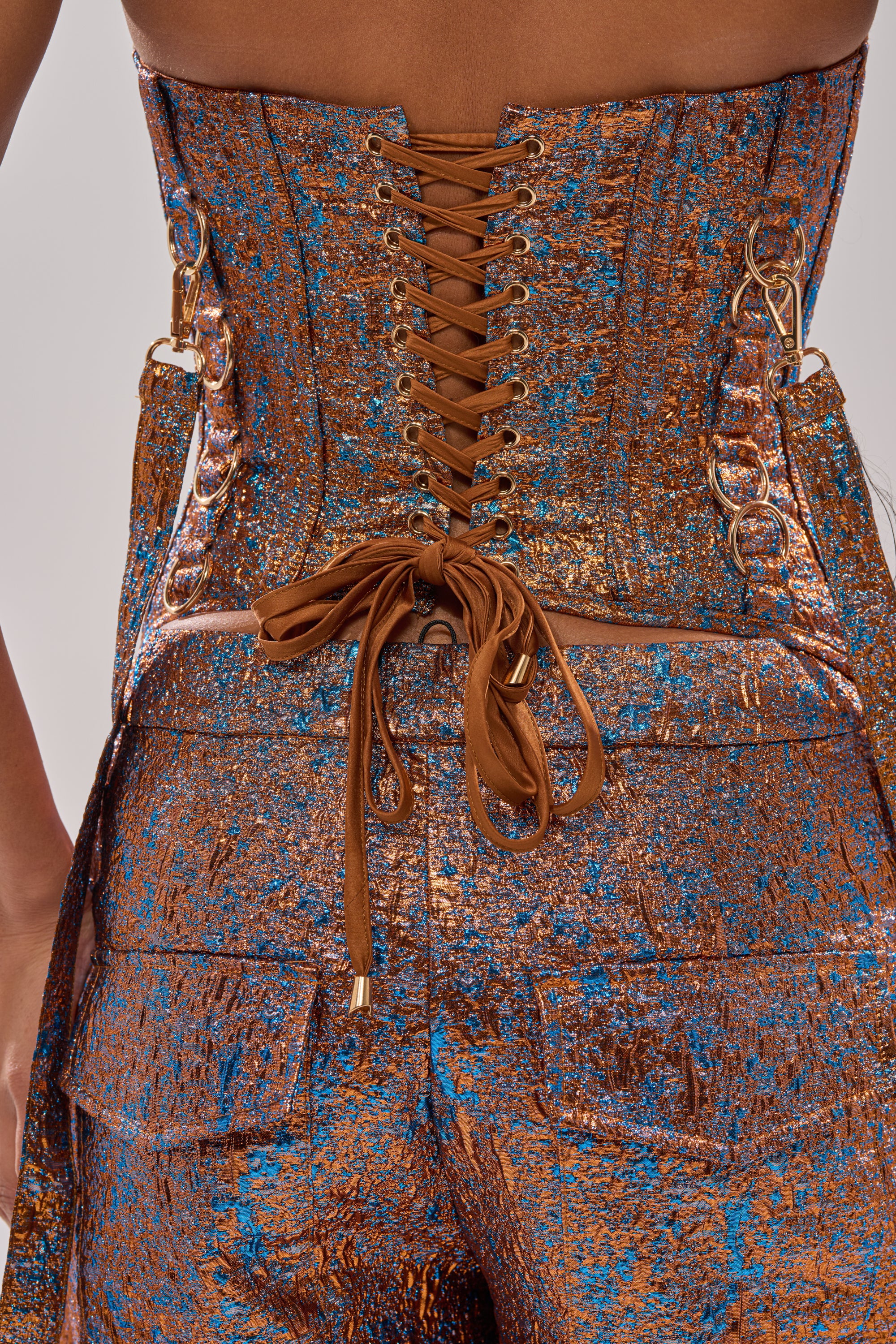 CHECK IT OUT BROCADE BRONZE CORSET - Image 14
