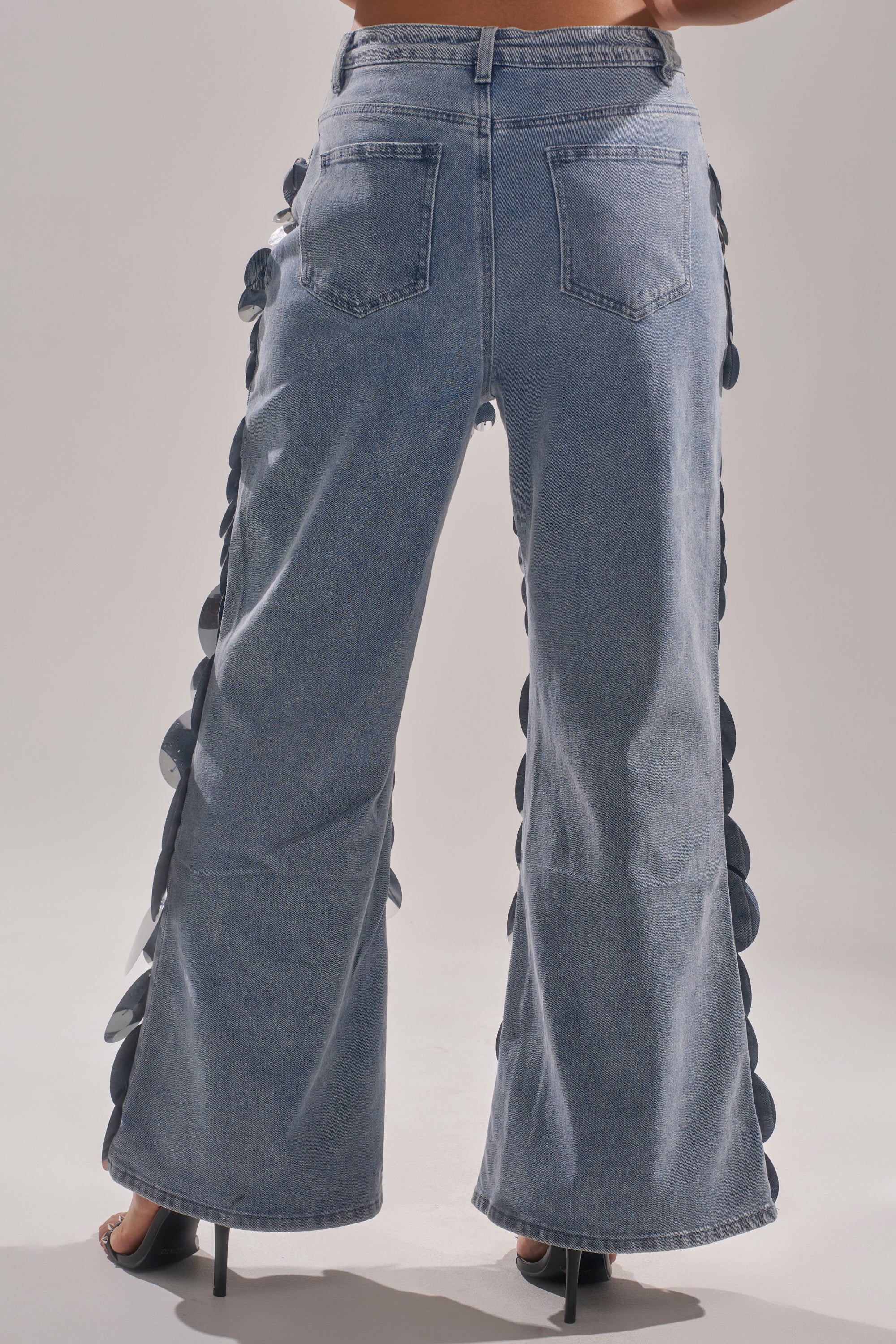 CHECK IT OUT SEQUIN DENIM PANT - Image 5