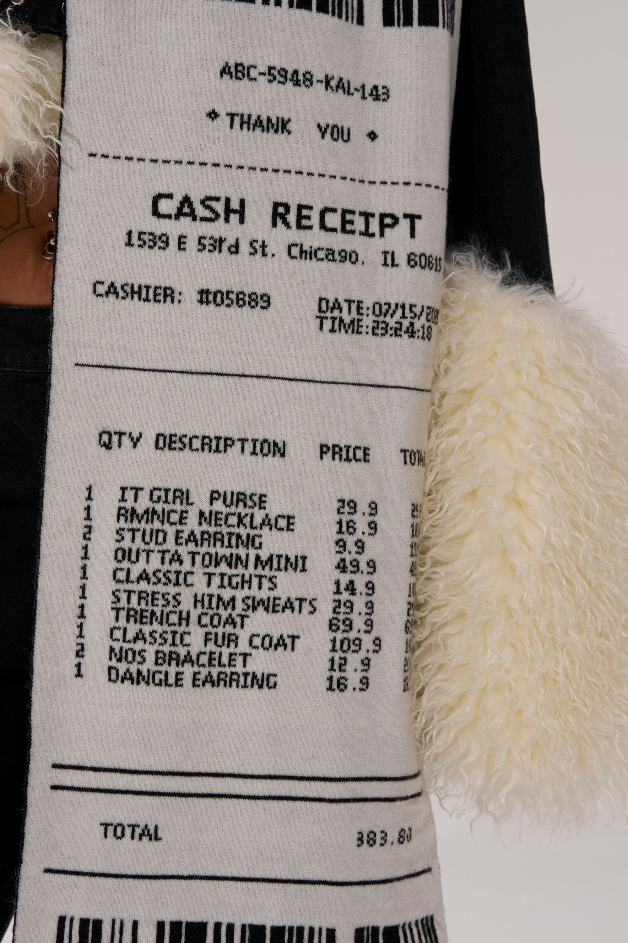 CHECK THE RECEIPT SCARF - Image 8