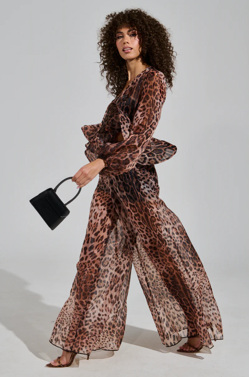 CHEETAH GIRL TIE FRONT BLOUSE - Image 5