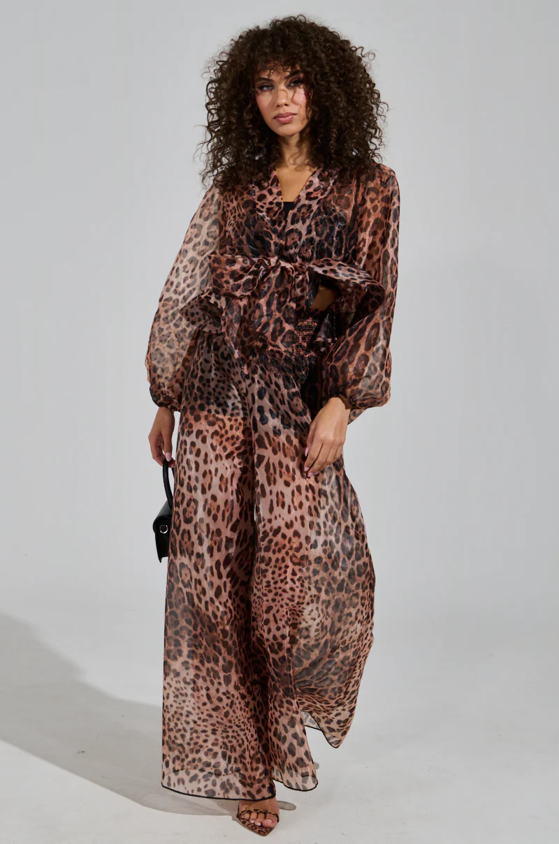 CHEETAH GIRL TIE FRONT BLOUSE - Image 6