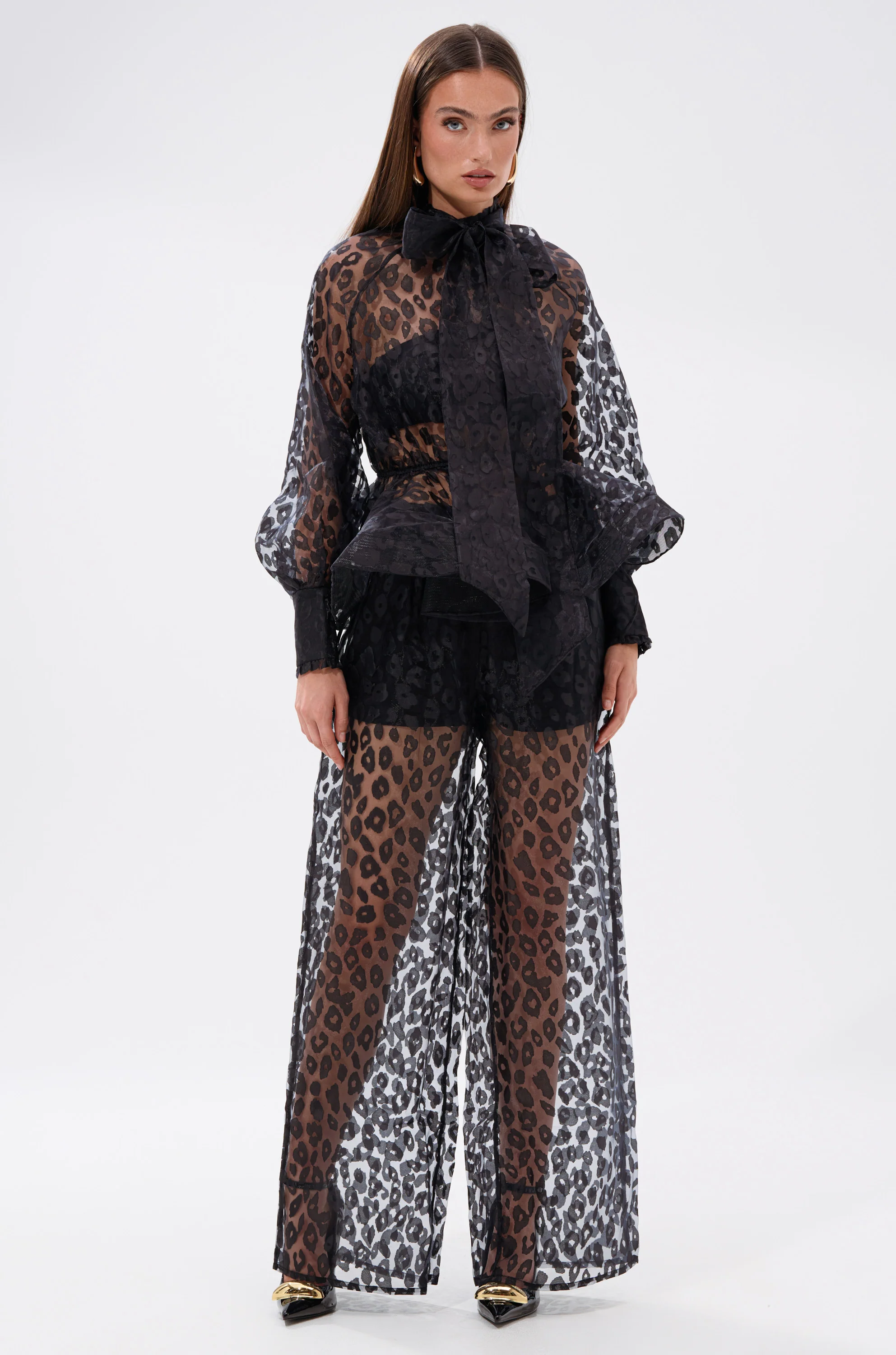 CHEETAH SISTA TIE FRONT BLOUSE - Image 7