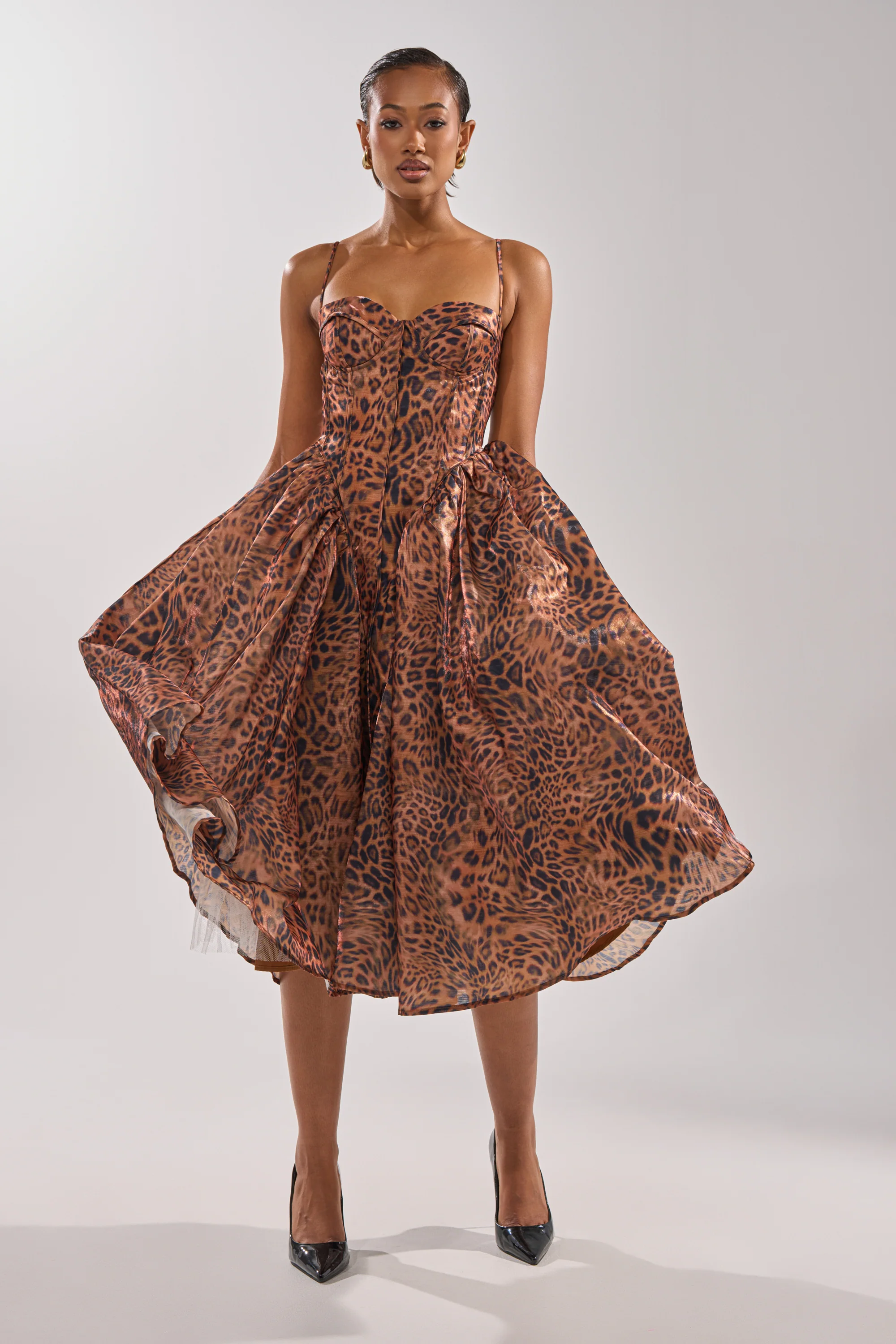 CHEETAH SISTERS MIDI DRESS - Image 4