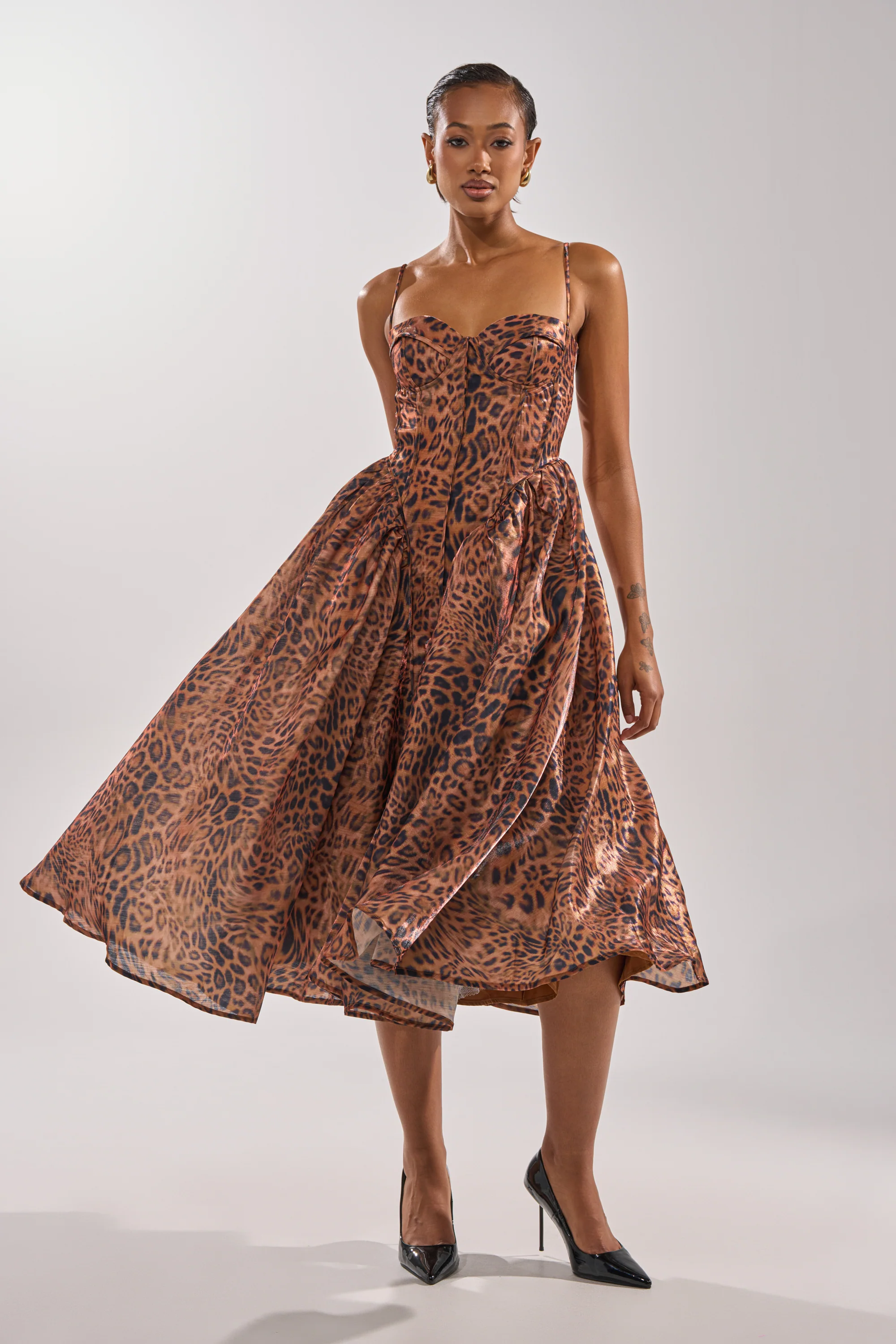 CHEETAH SISTERS MIDI DRESS - Image 5