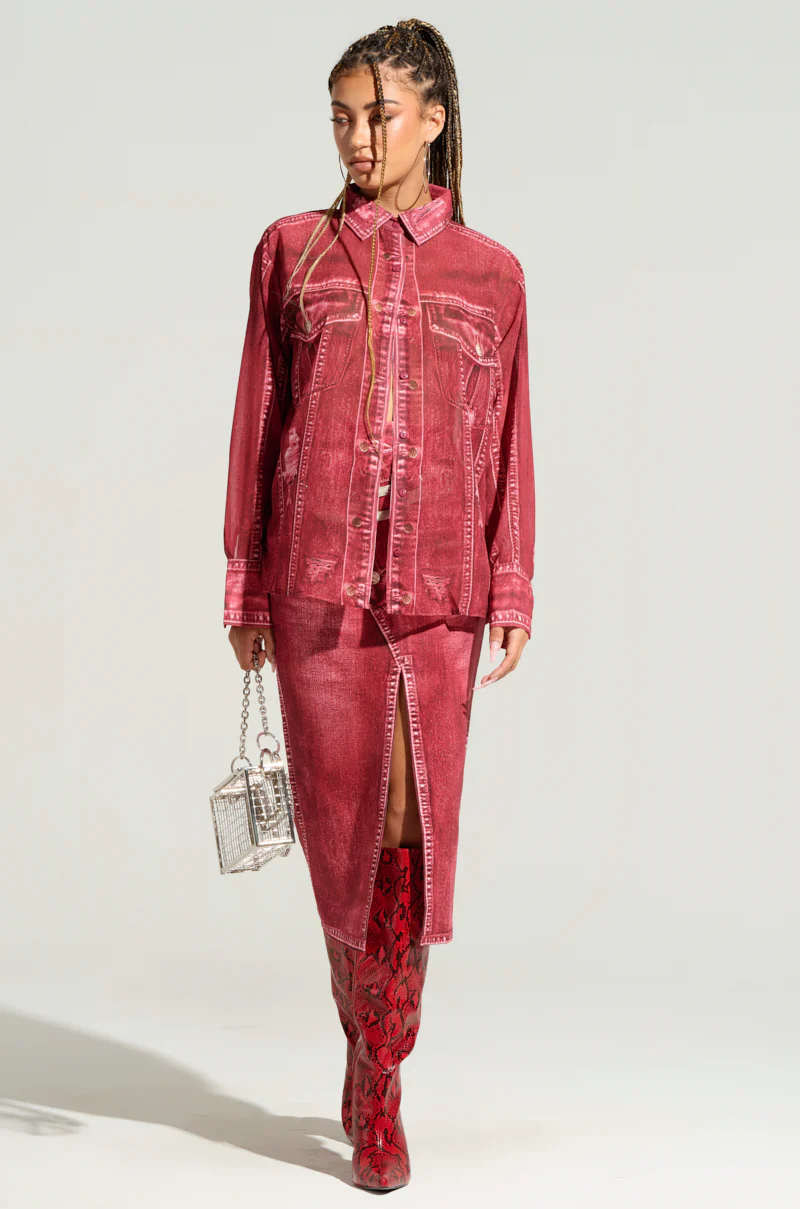 CHERRY LOVER BUTTON DOWN TOP - Image 7