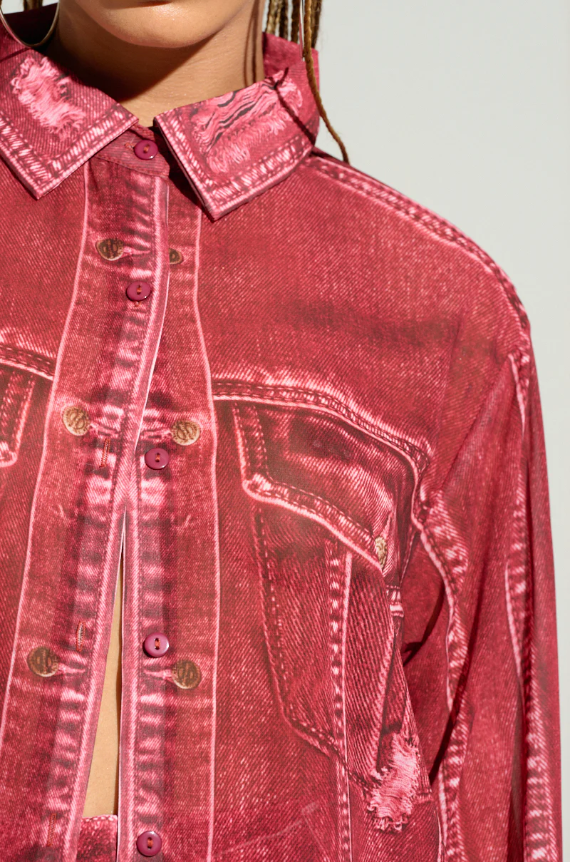 CHERRY LOVER BUTTON DOWN TOP - Image 9
