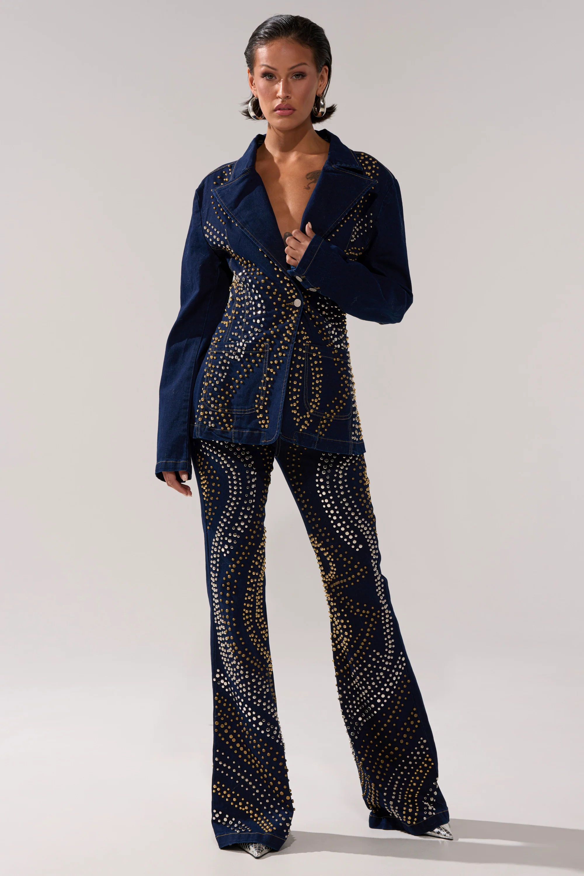 CHEYENNE STUDDED FLARE DENIM - Image 6