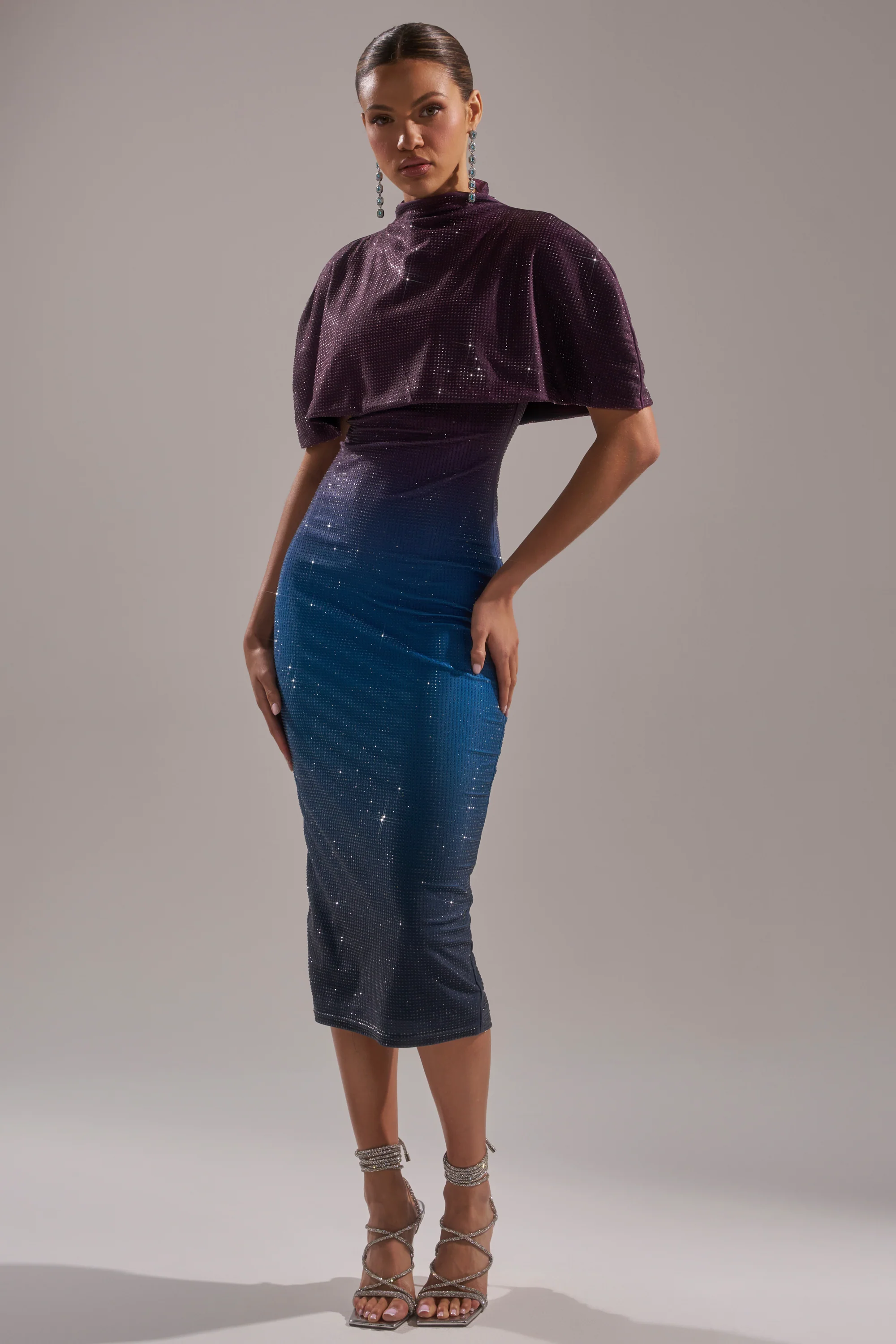 CHIC AF RHINESTONE MIDI DRESS